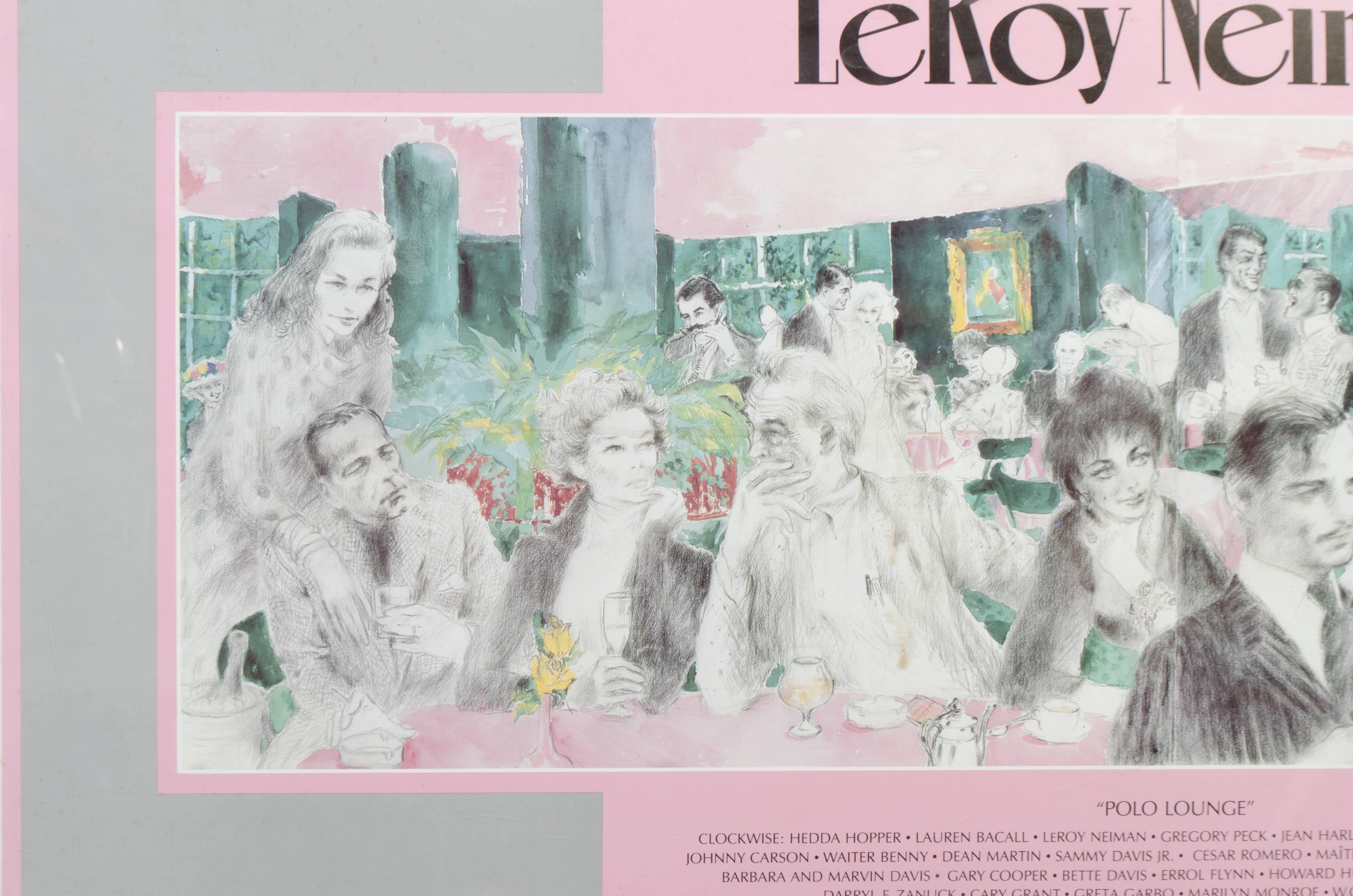Signed and framed print of Leroy Neiman's 