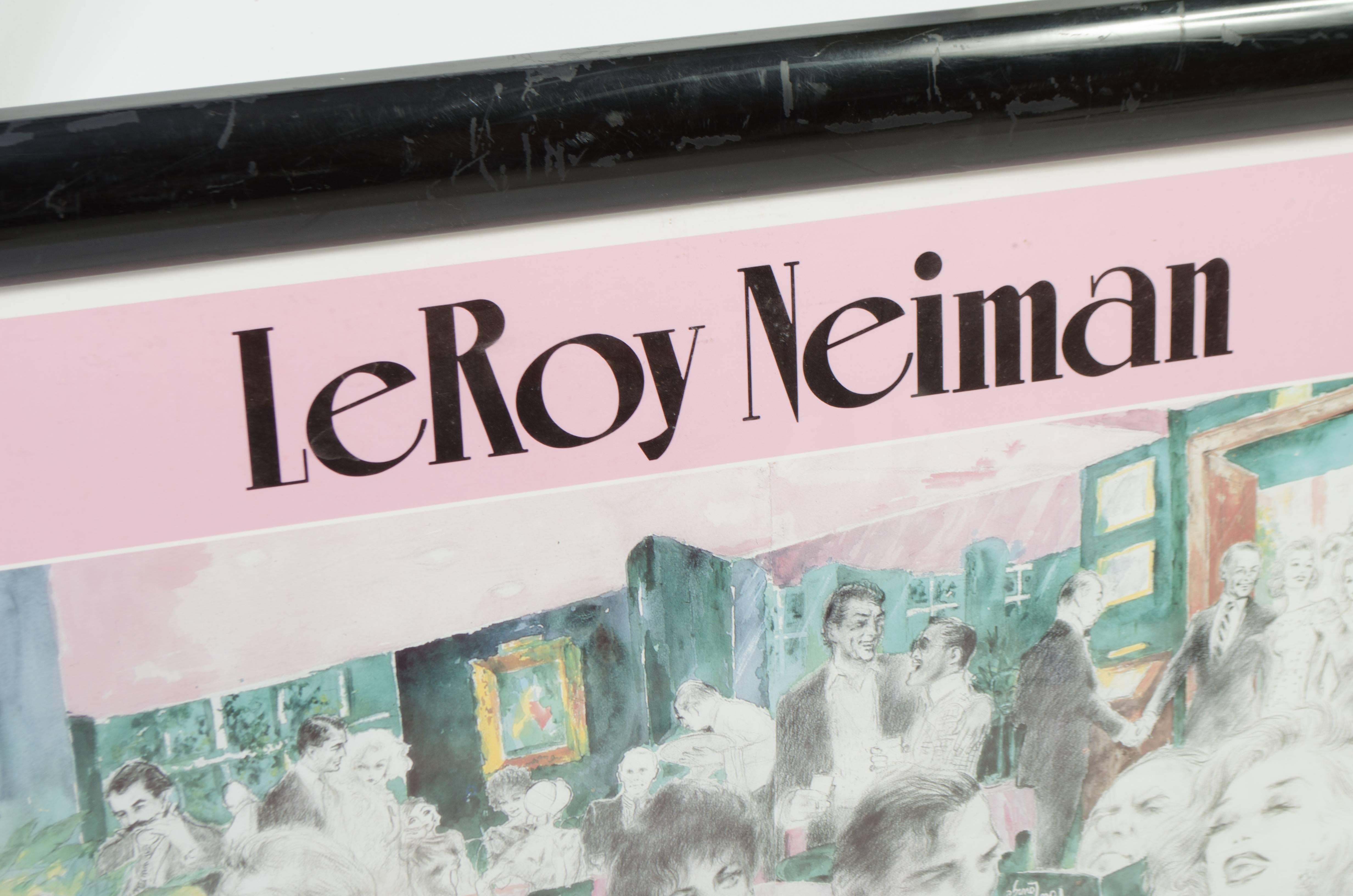 leroy neiman polo lounge signed lithograph