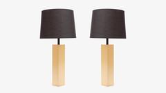 Minimalist Brushed Brass Lamps by L. Paul Brayton Ltd.