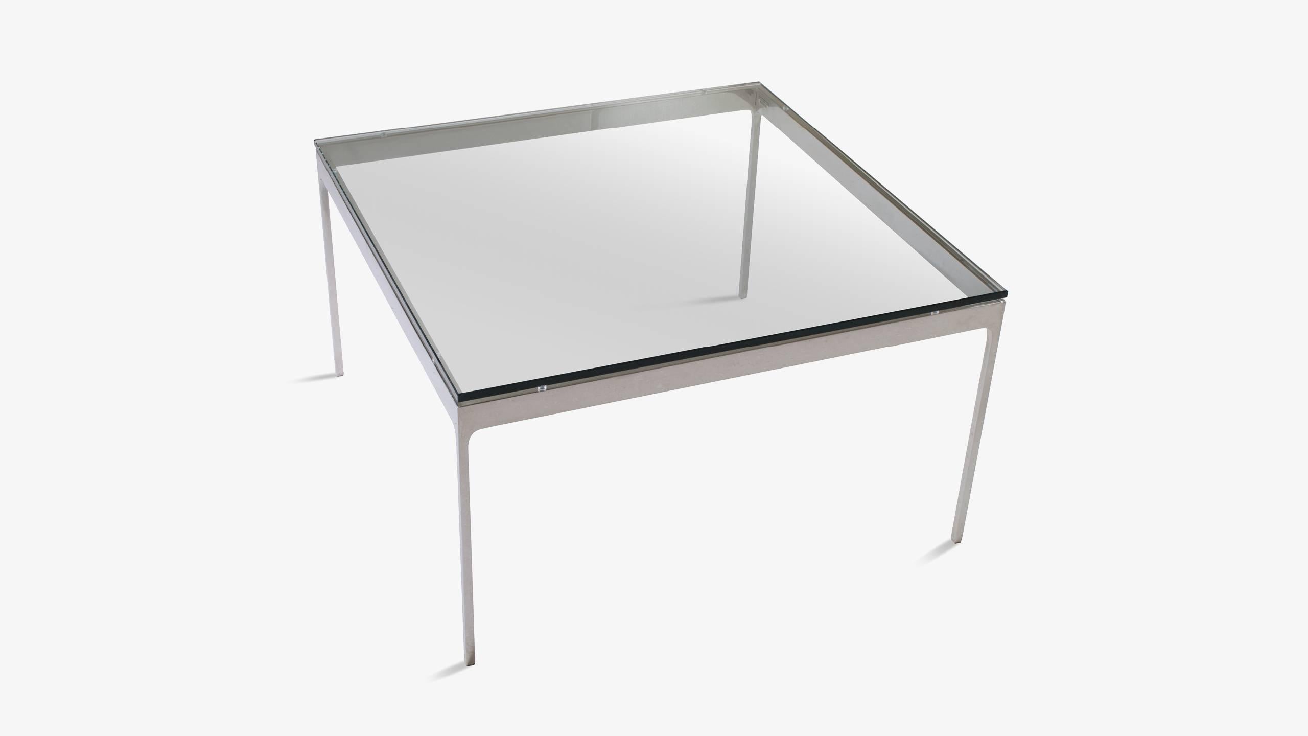 American Minimalist Stainless Steel Cocktail Table by Nicos Zographos