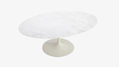 Saarinen Oval Tulip Coffee Table in Gloss Carrara Marble