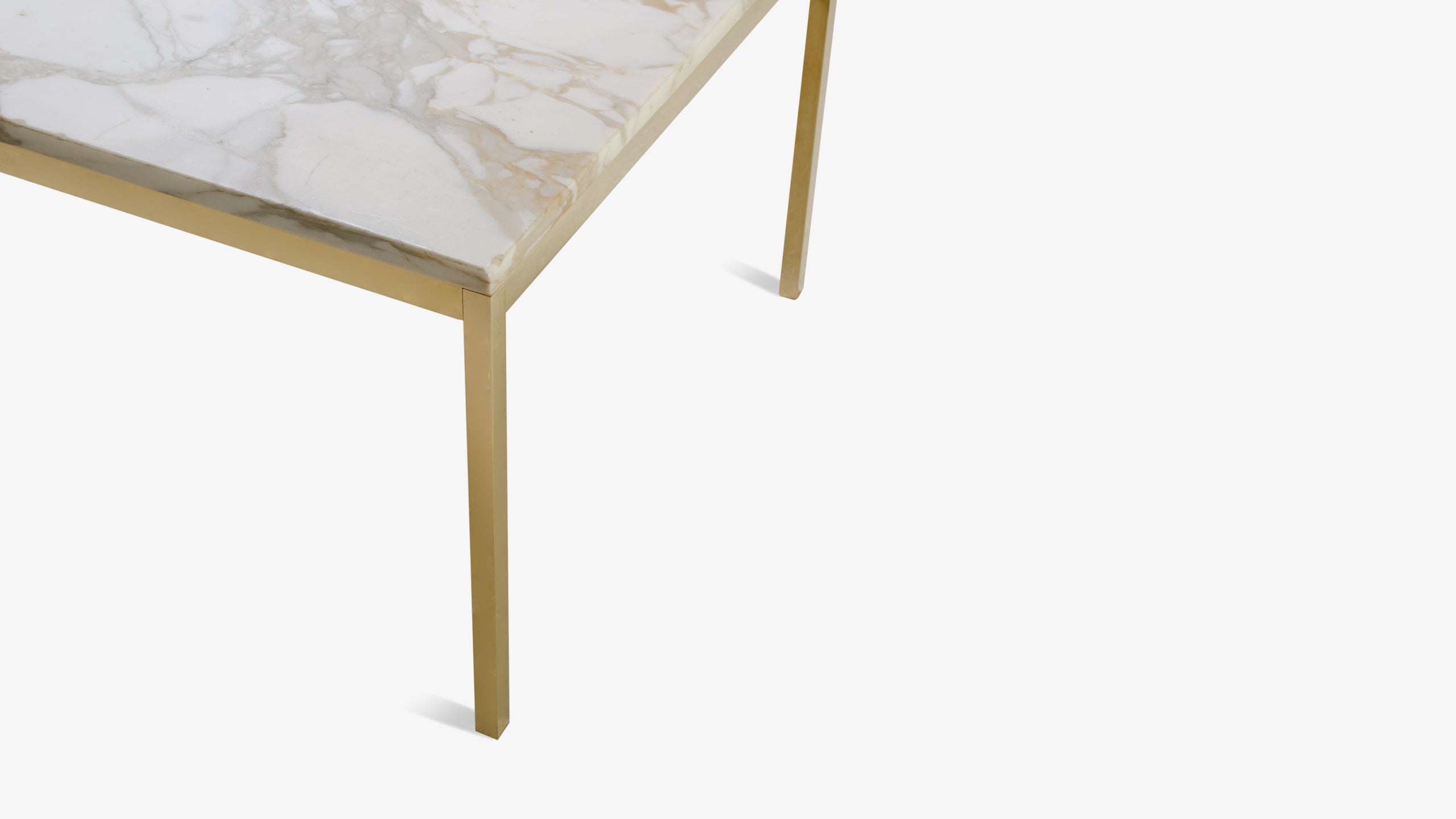 Florence Knoll Coffee Table With Calacatta Marble 24 Karat Gold Florence Knoll Coffee Table With Calacatta Marble 24 Karat Gold Edition At 1stdibs