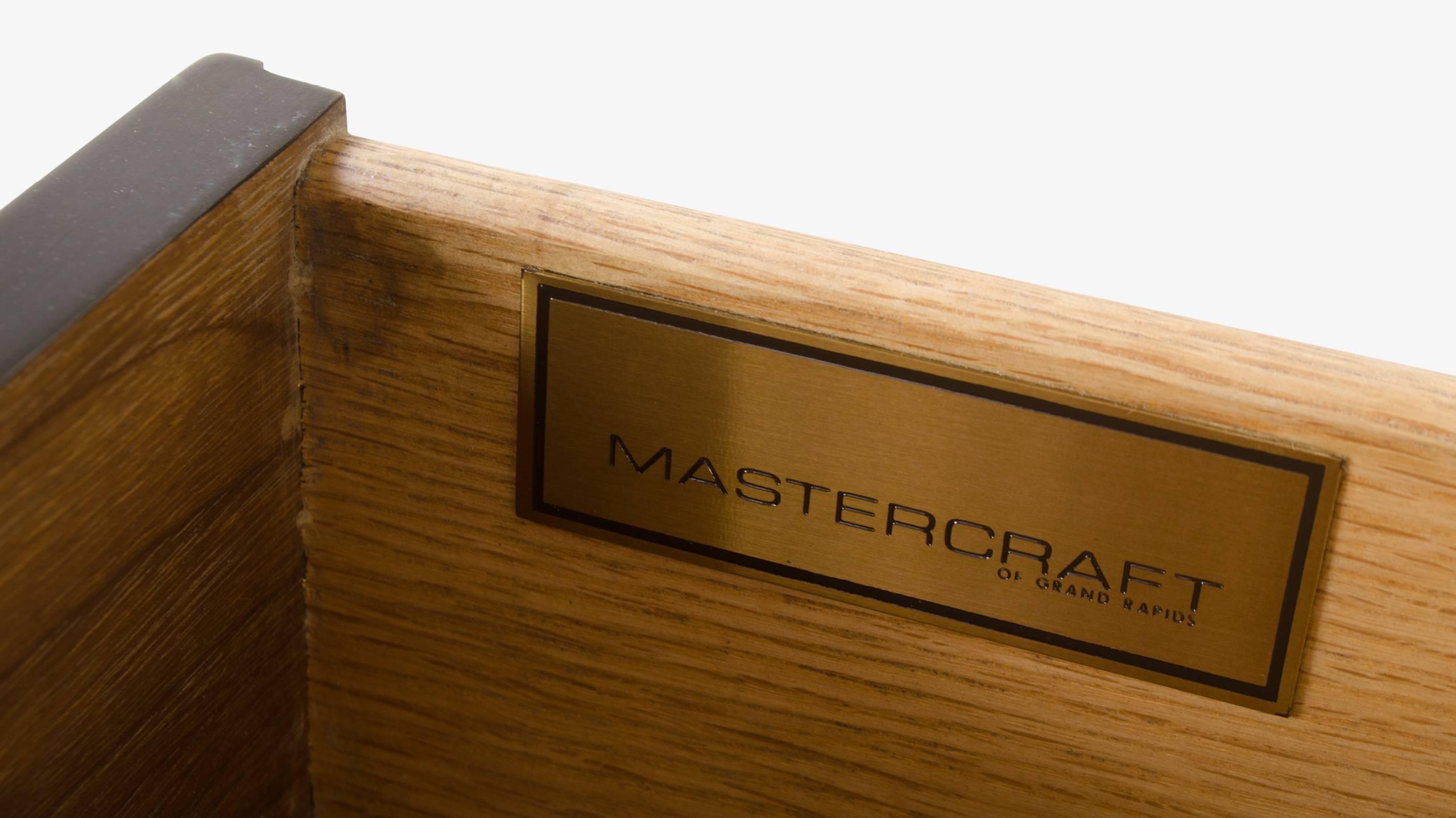 Late 20th Century Ebony Lacquer and Polished Brass Credenza by Mastercraft