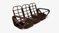 Five-Piece Paul Frankl Style Modular Sectional in Dark Chocolate by Tochiku