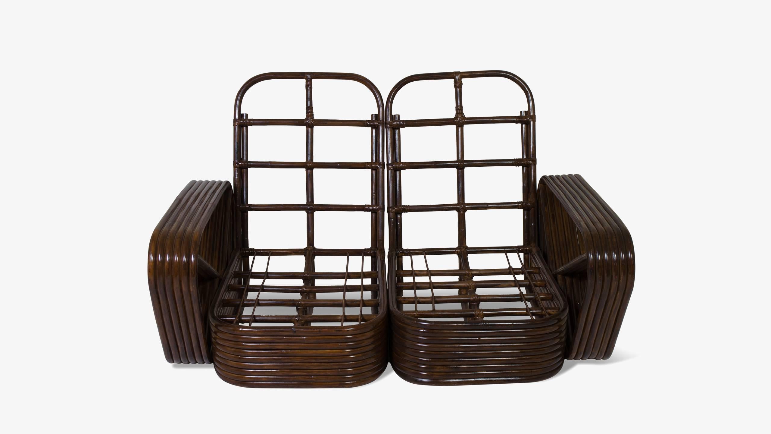 Modulare Sitzgruppe im Paul Frankl-Stil mit fünf Pieces in dunkler Schokolade von Tochiku (Moderne der Mitte des Jahrhunderts) im Angebot