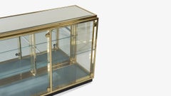 Regency Brass Mirrored Display Case