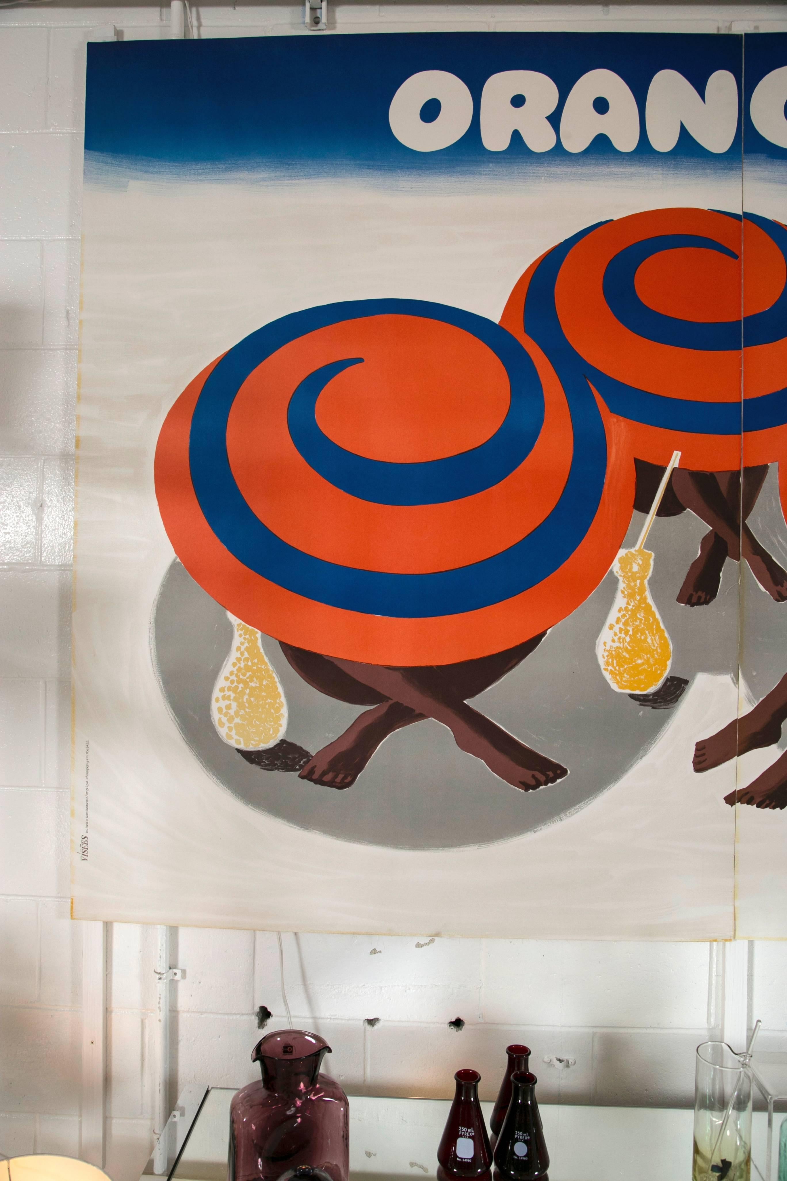 Vintage Orangina Advertisement Poster by Bernard Villemot at 1stDibs ...