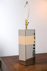 Paul Evans Style Glass and Brass Lamp