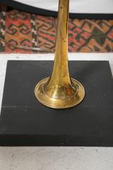 Brass Trumpet Lamps Pair