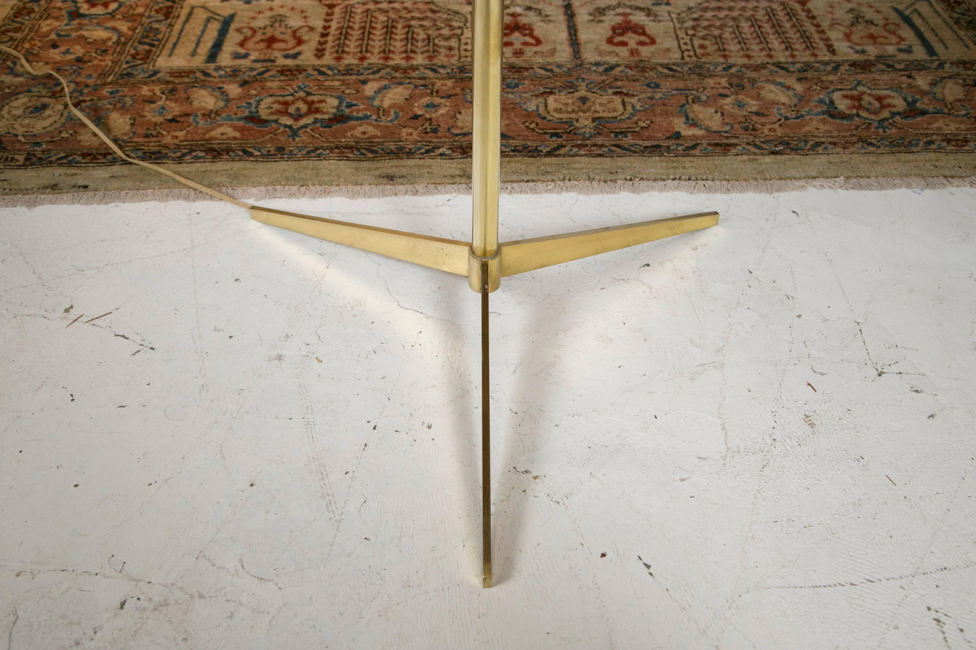 Midcentury Brass and Formica Table Floor Lamp 1