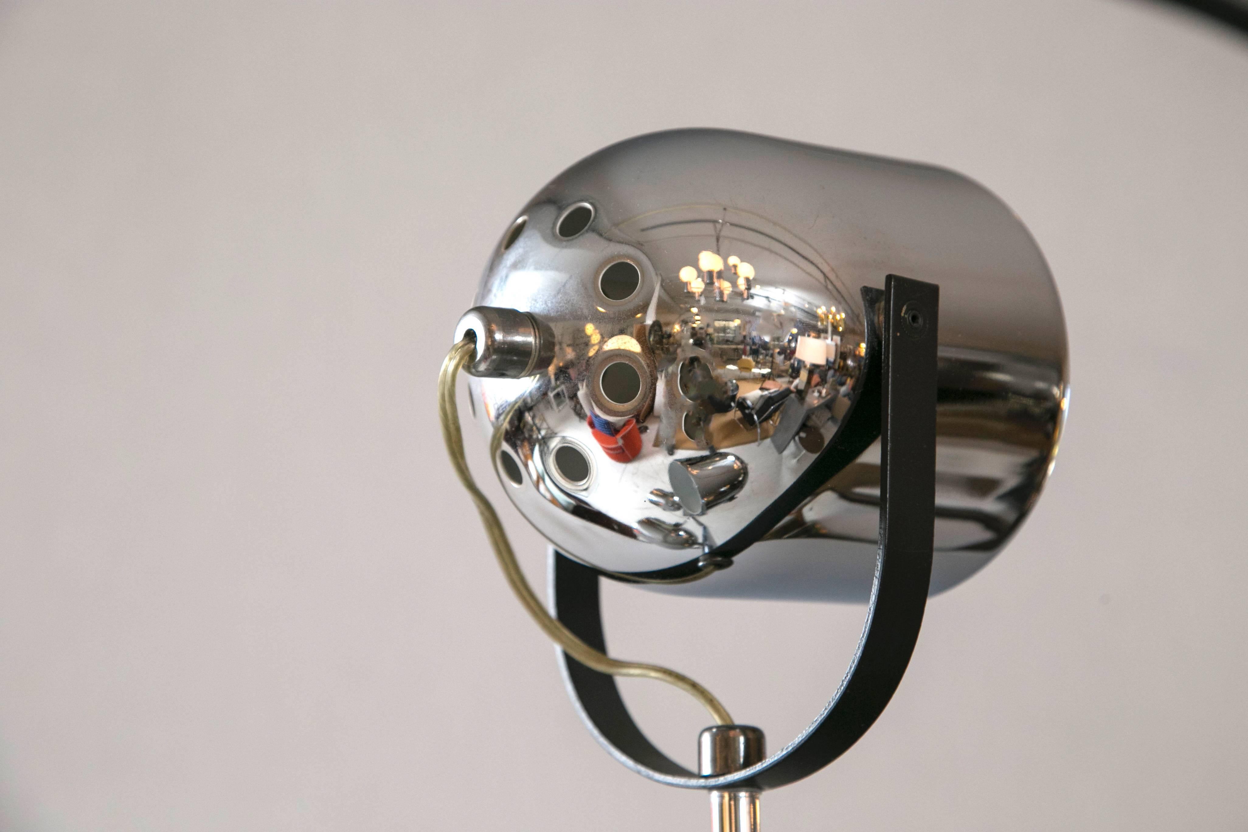 Mid-Century Modern Reggiani Chrome Multi-Head Floor Lamp