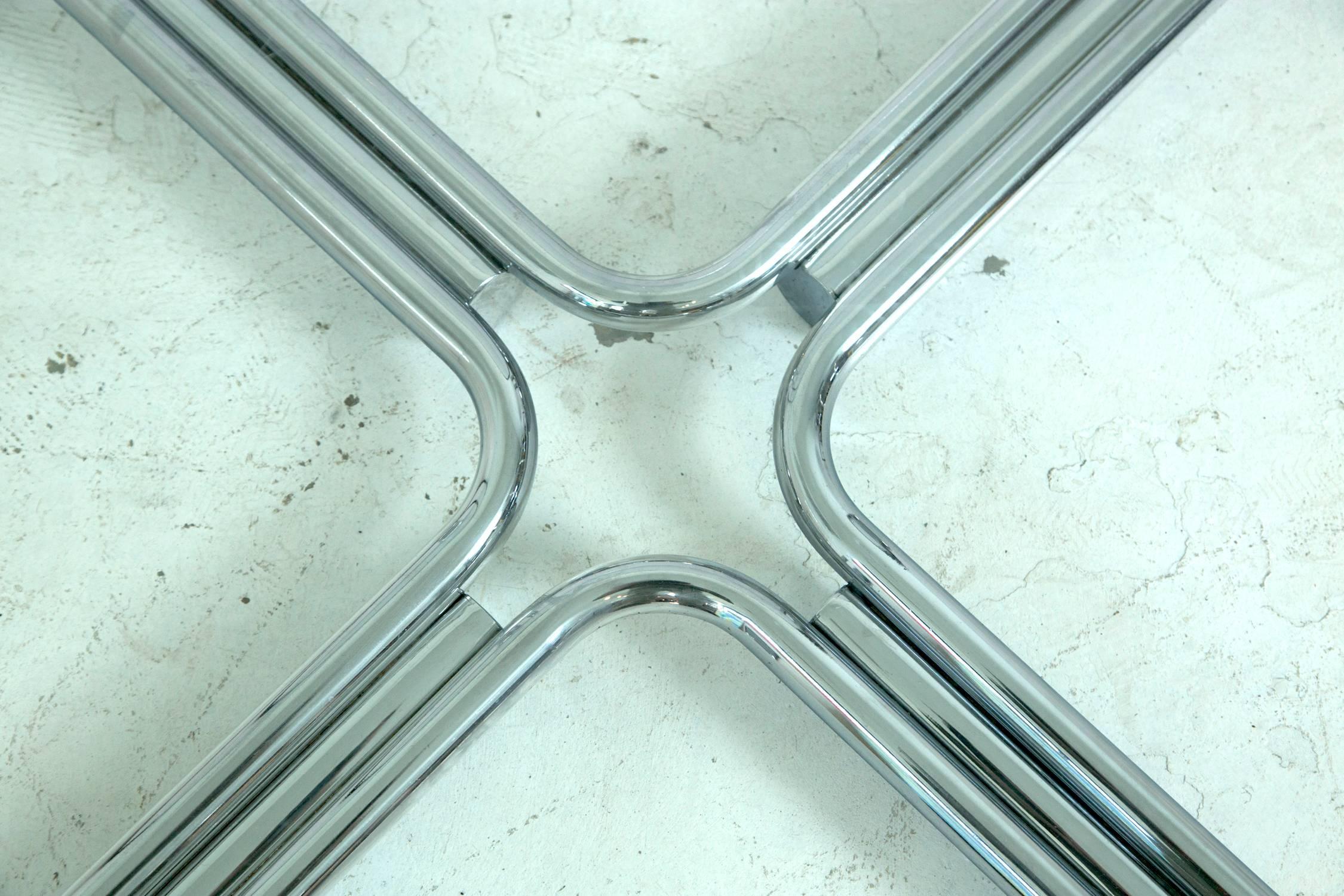 Gianfranco Frattini for Cassina Tubular Coffee Table In Excellent Condition In Wilton, CT