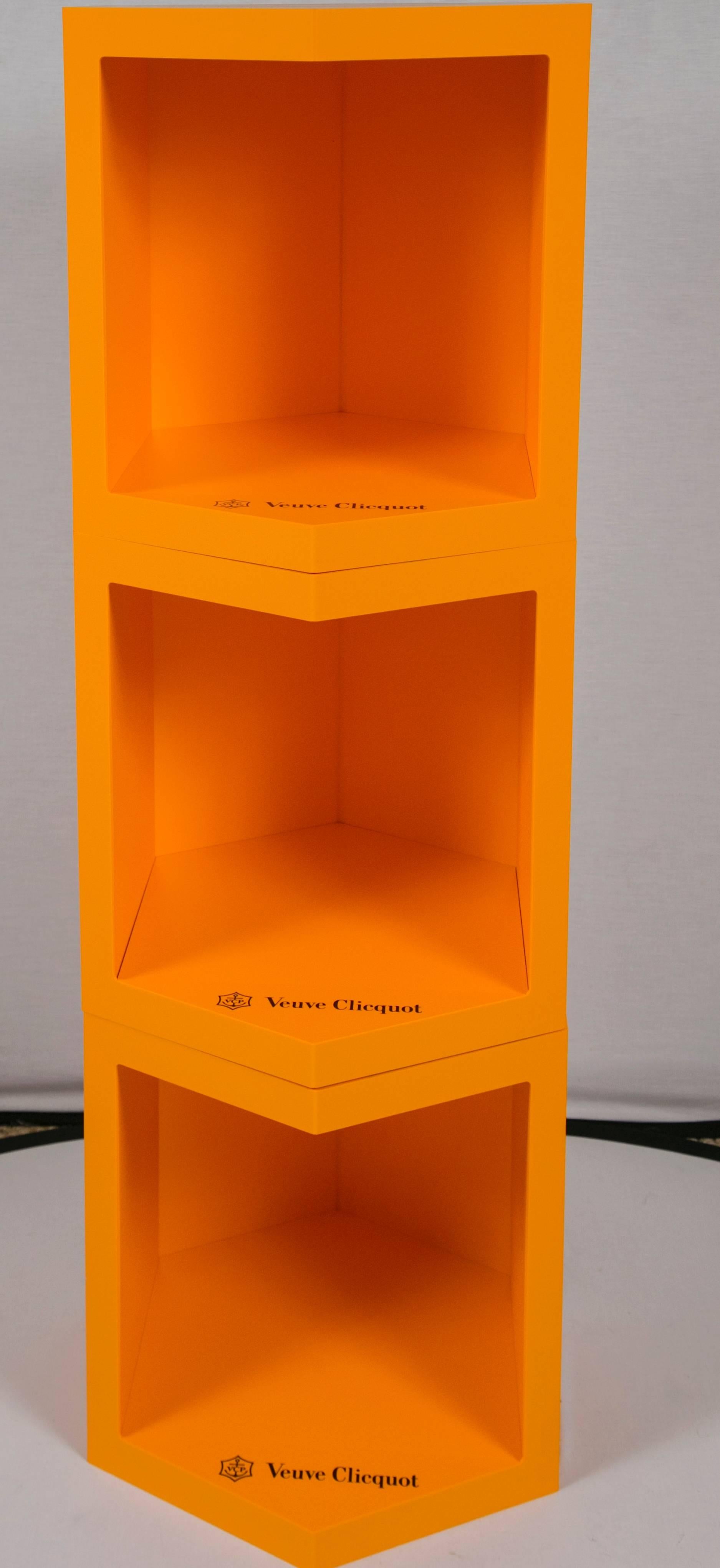 Brand new Veuve Clicquot promotional display boxes are the perfect playful addition to any home. They are a color burst that cannot be resisted (champagne not included, our apologies). 

Sold as a set of three for $425 each, making the perfect