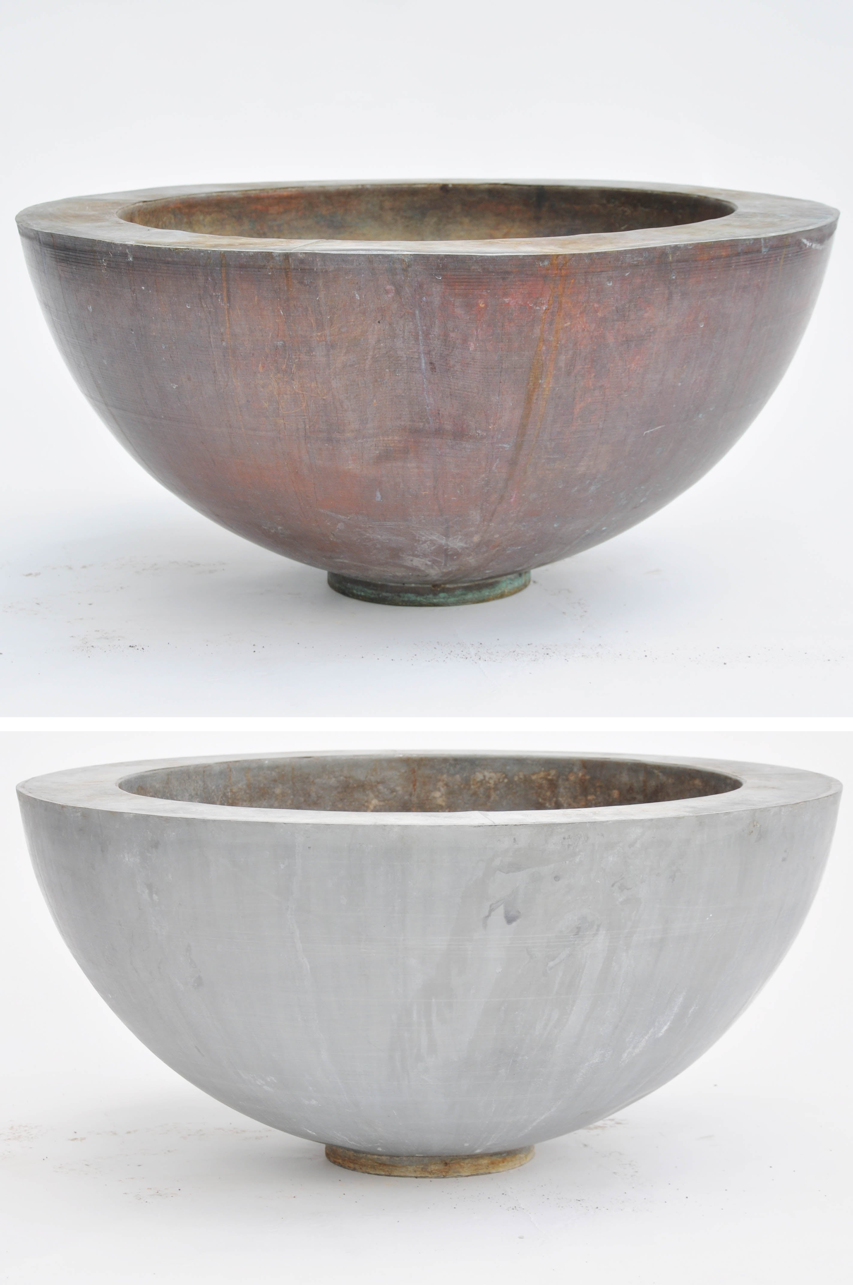 Pair of Zinc Bowls For Sale