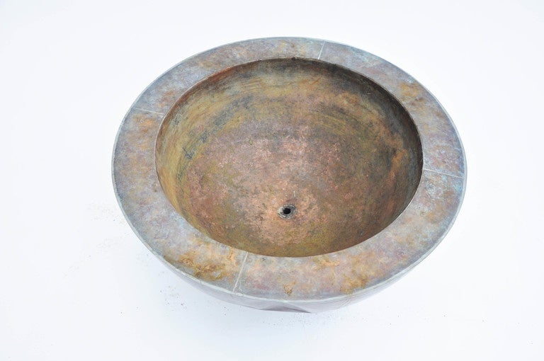 Contemporary Pair of Zinc Bowls For Sale