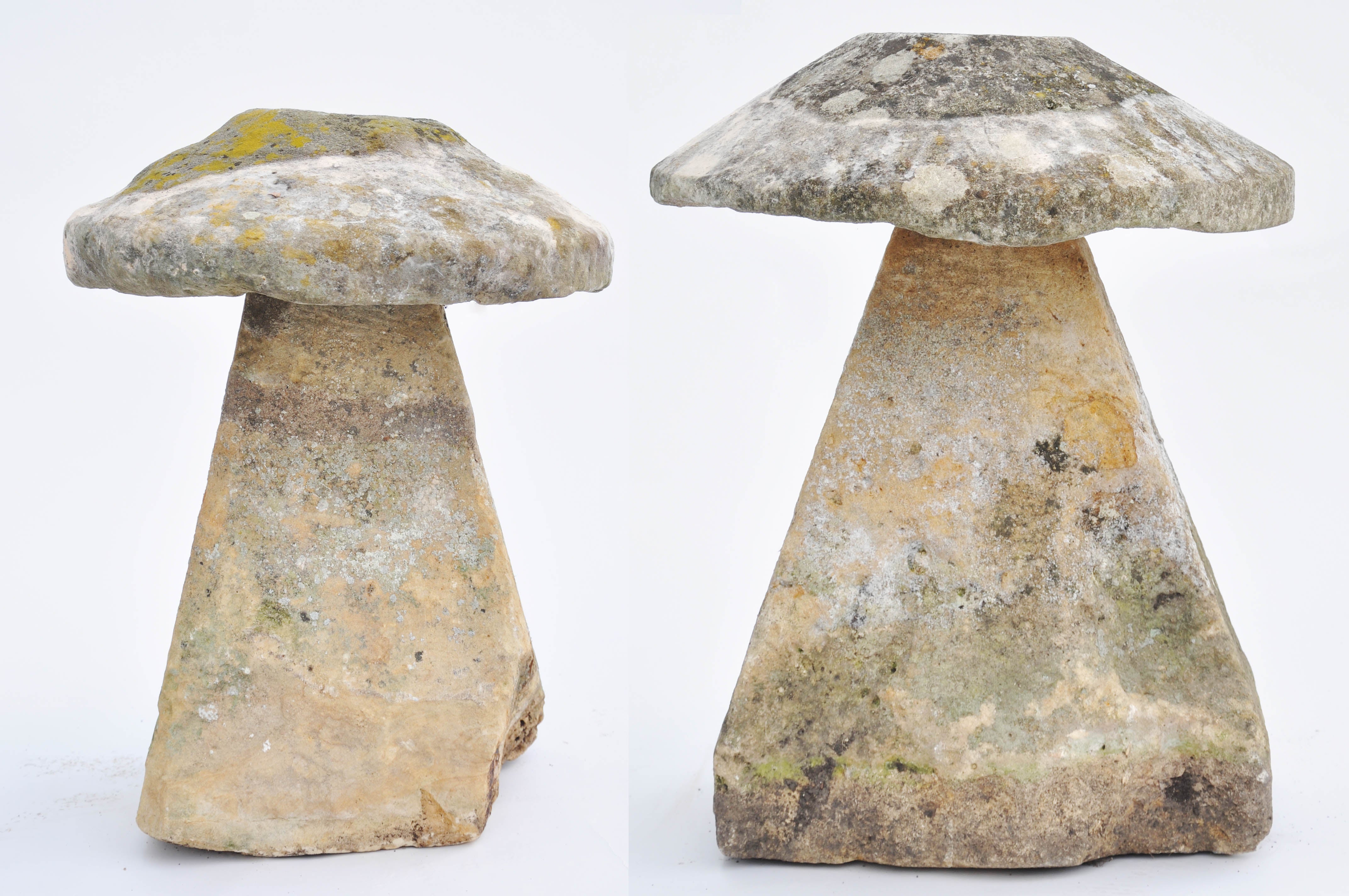 Pair of Antique English Staddle Stones For Sale