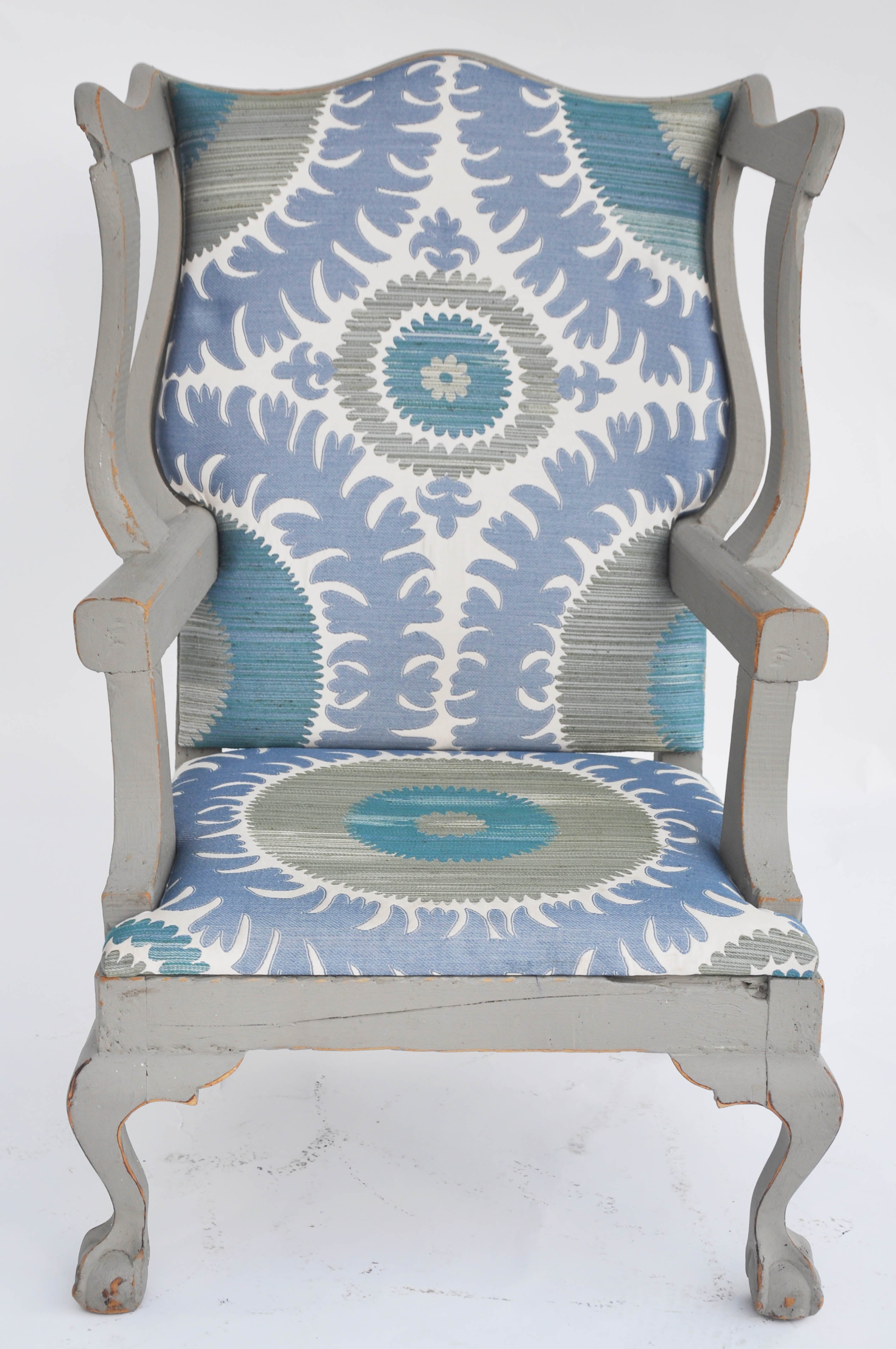 Antique Boston Wing Chair For Sale