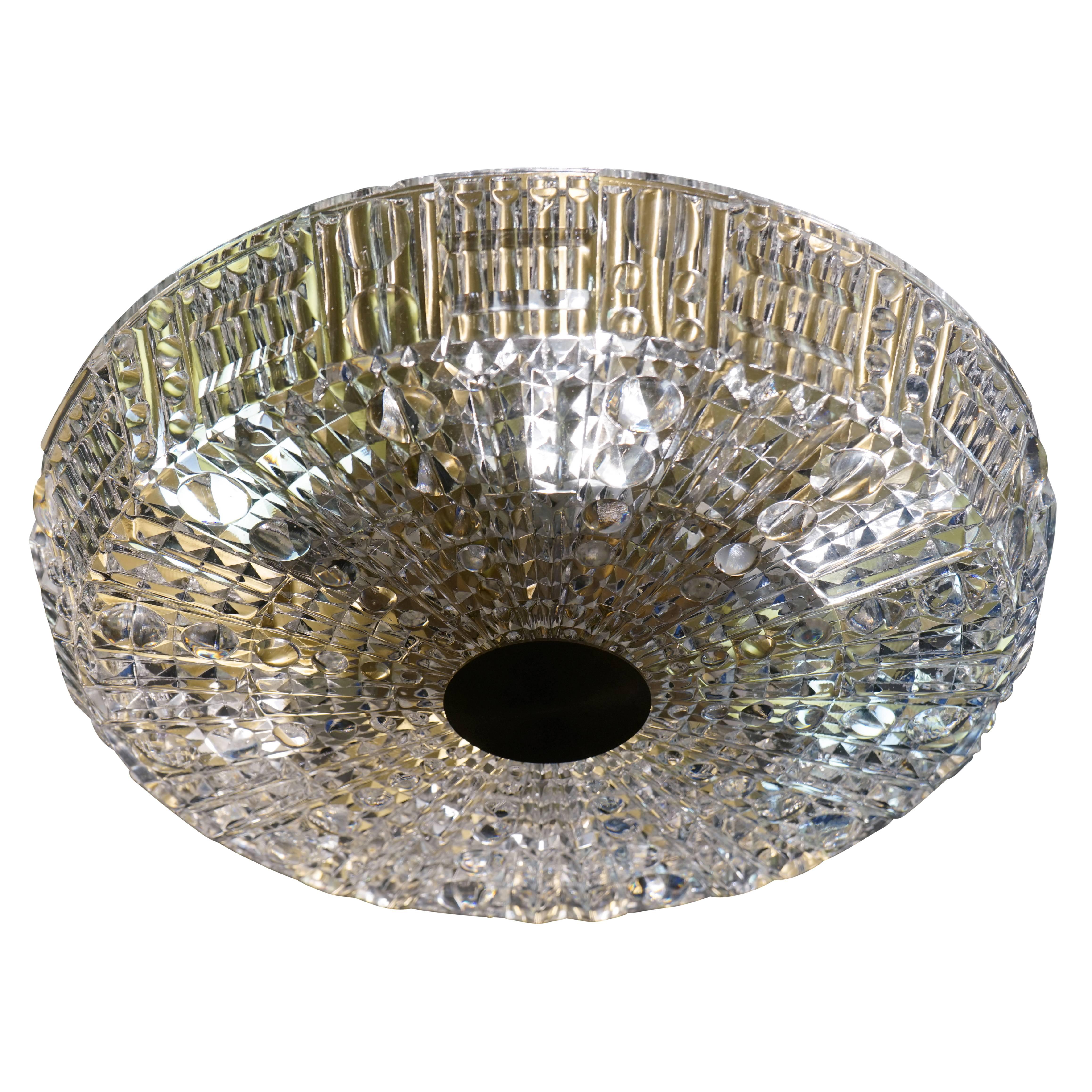 Orrefors Light Fixture In Excellent Condition For Sale In New York, NY