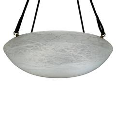 Classically Carved Alabaster Light Fixture