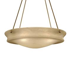 Large Art Nouveau Alabaster Pendant