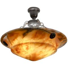 Art Deco Alabaster Light Fixture