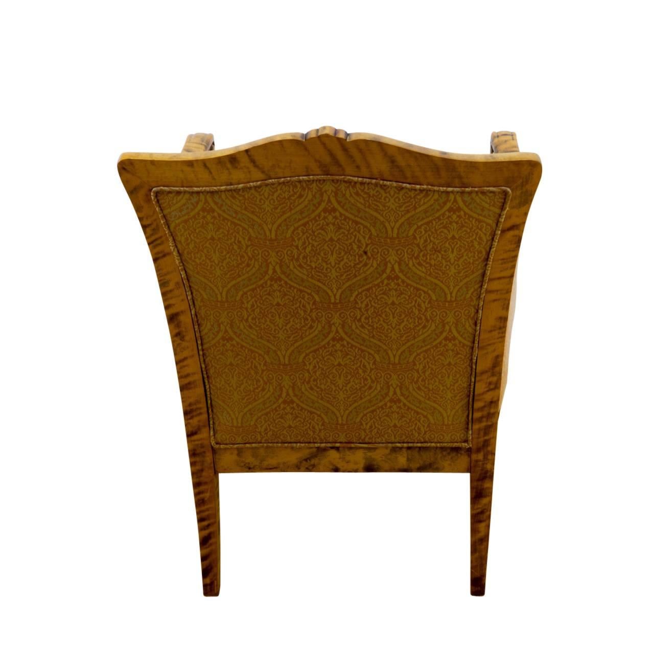 Swedish Nordic Birch Biedermeier Armchair For Sale