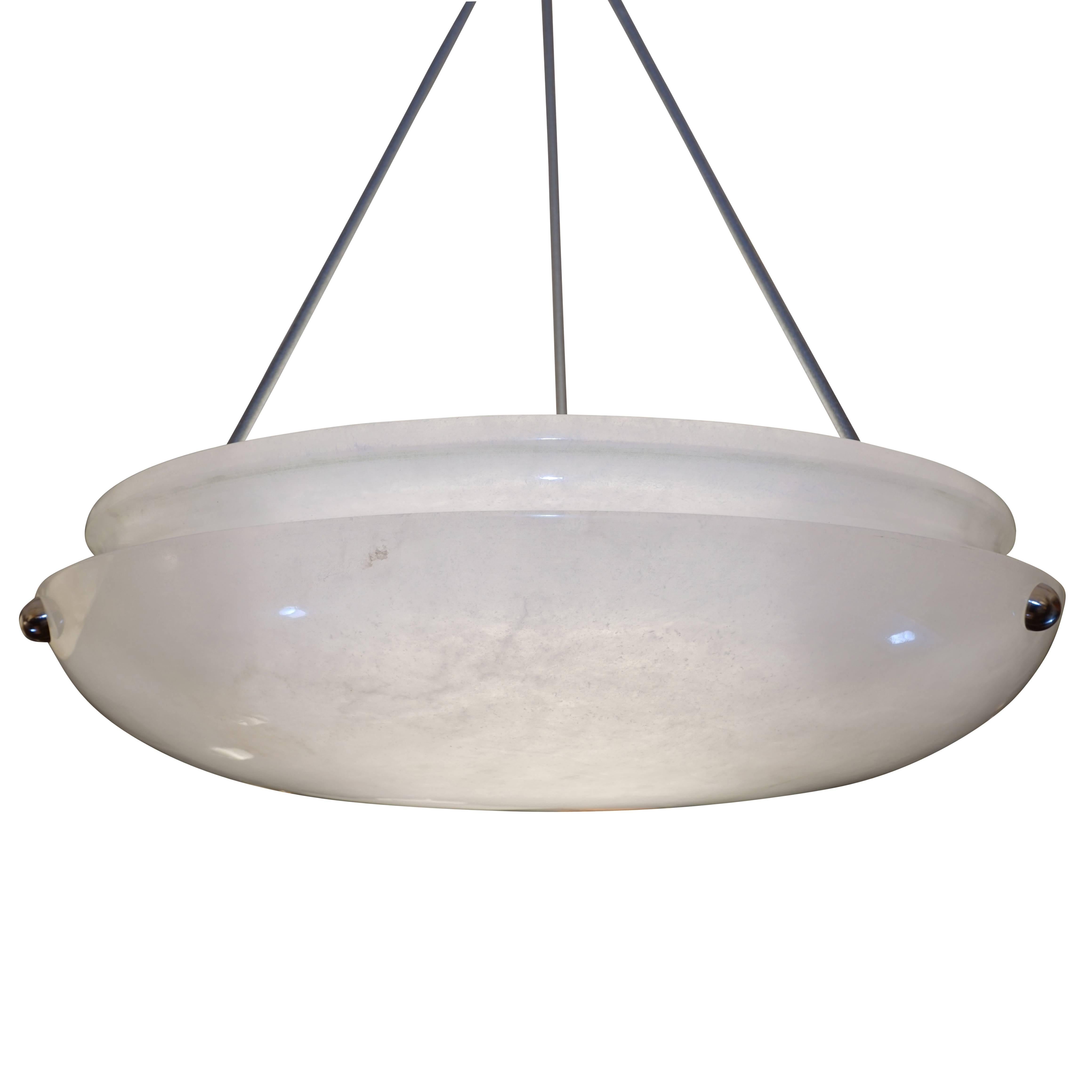 Jugendstil Alabaster Light Fixture 