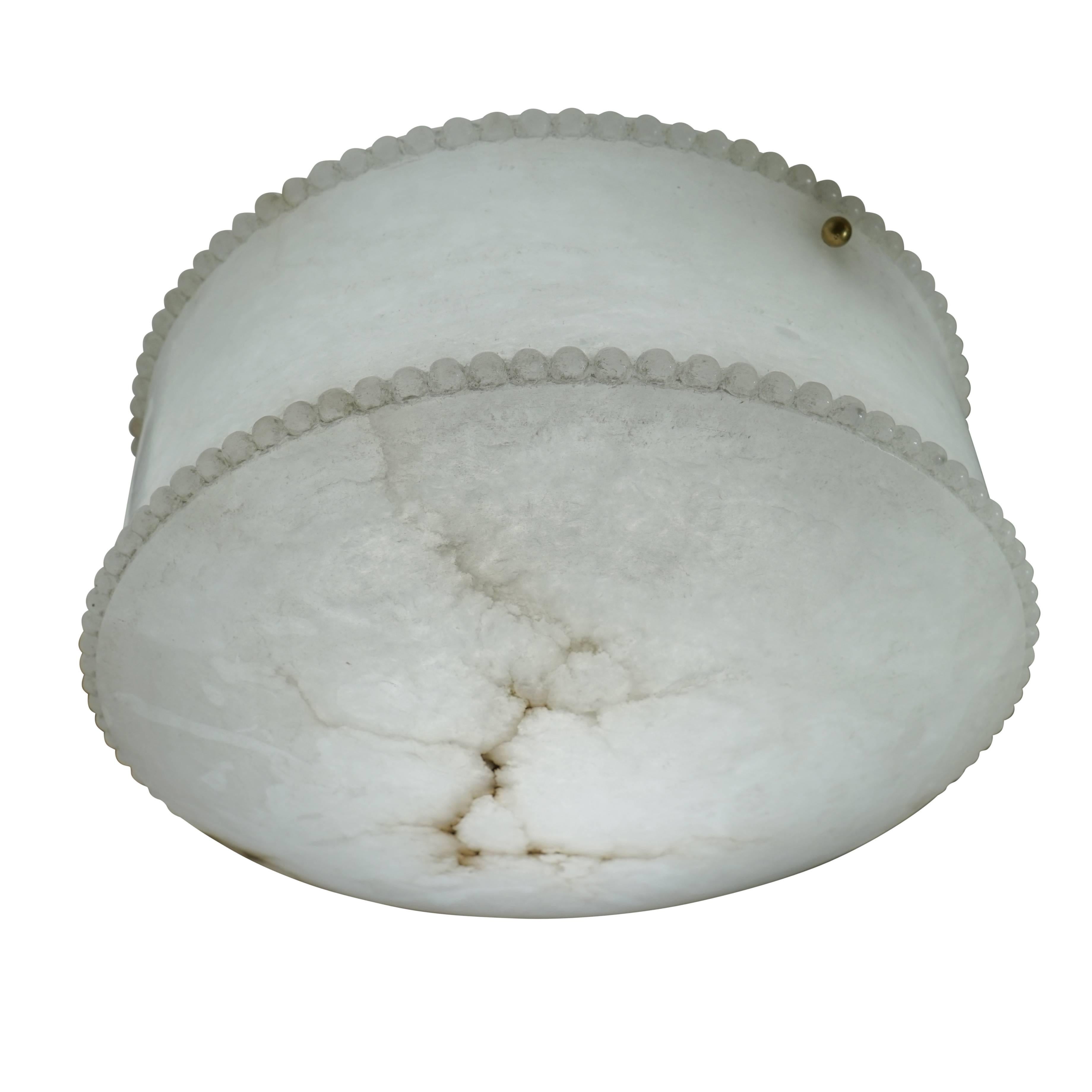 Neoclassical Alabaster Light Fixture