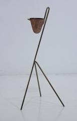 Hand-Wrought Brass and Copper Ashtray by Carl Aubock for Werkstatte