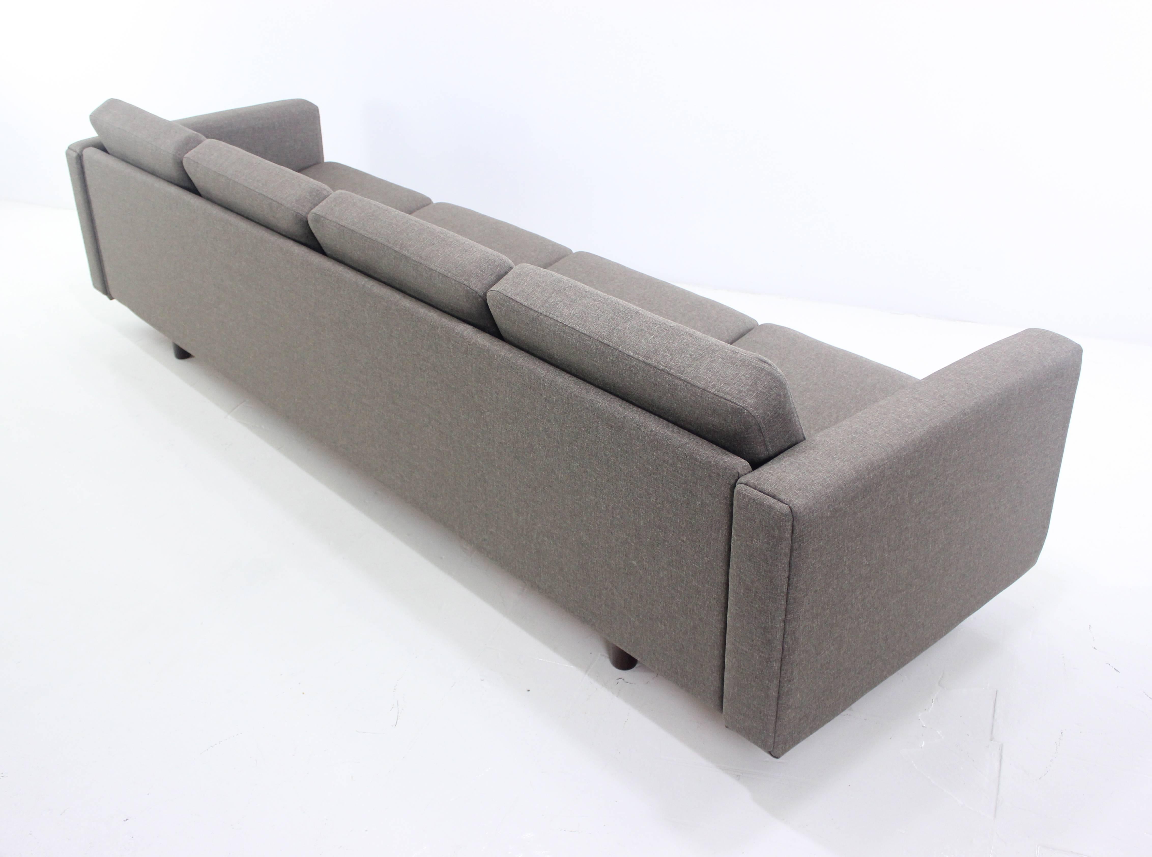 20th Century Dramatic Danish Modern Four-Place Sofa Designed by Hans Wegner For Sale