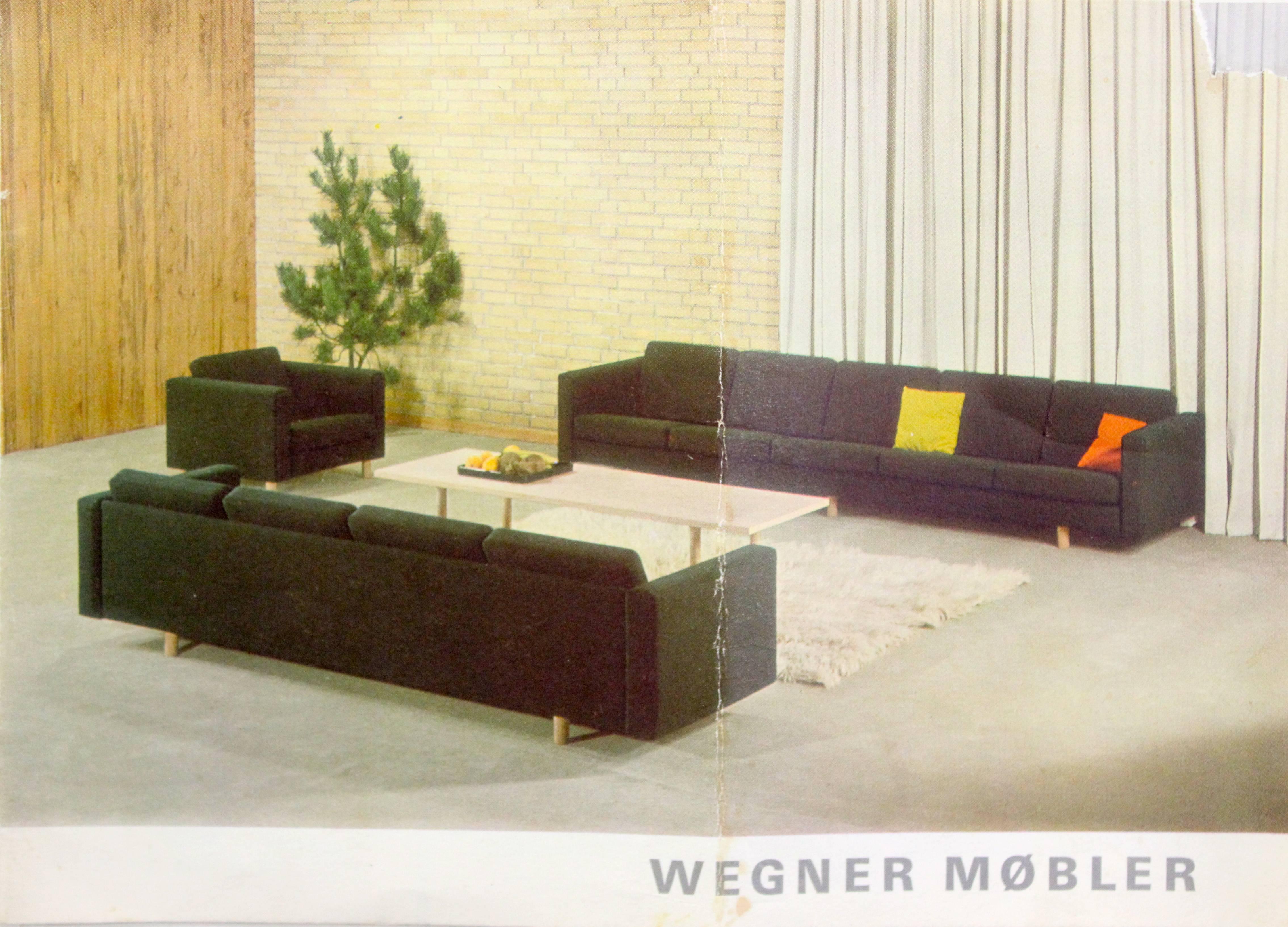 Dramatic Danish Modern Four-Place Sofa Designed by Hans Wegner For Sale 2