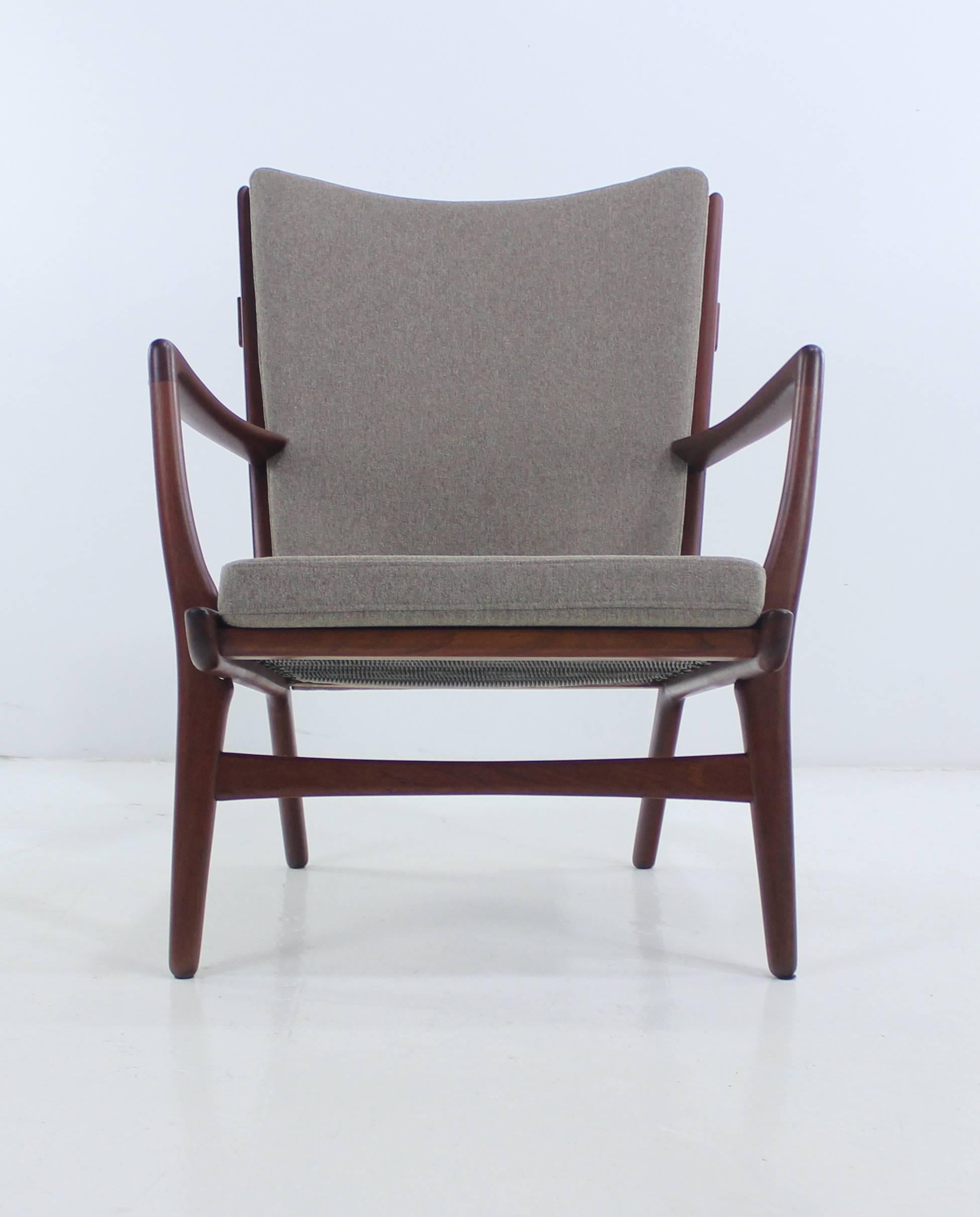 Pair of Extremely Rare Danish Modern Teak Armchairs Designed by Hans Wegner 1