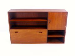 Danish Modern Solid Teak Wall-Mounted Cabinet Designed by Peter Hvidt