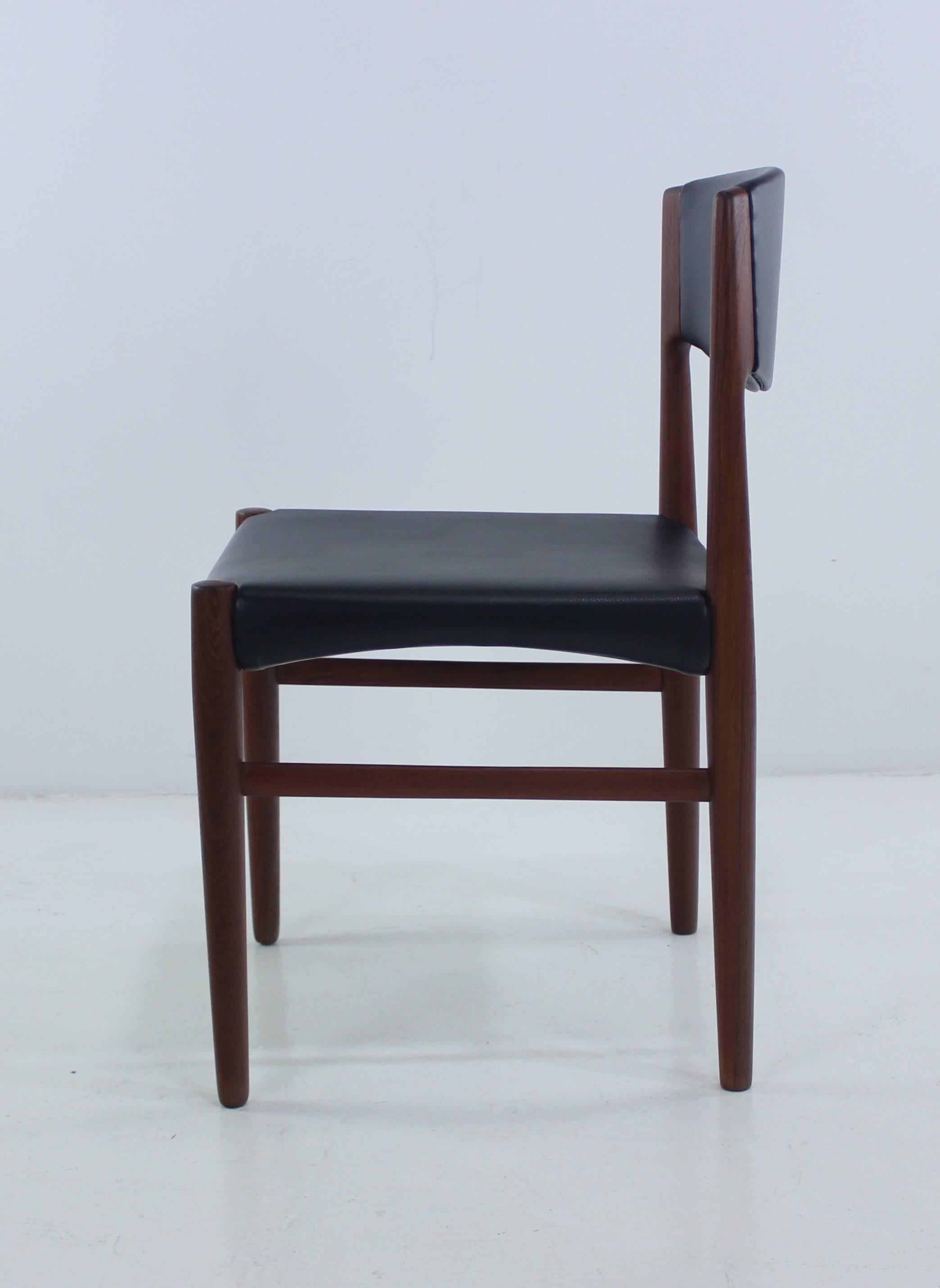 Scandinavian Modern Set of Six Danish Modern Teak Dining Chairs by Glostrup Mobelfabrik For Sale