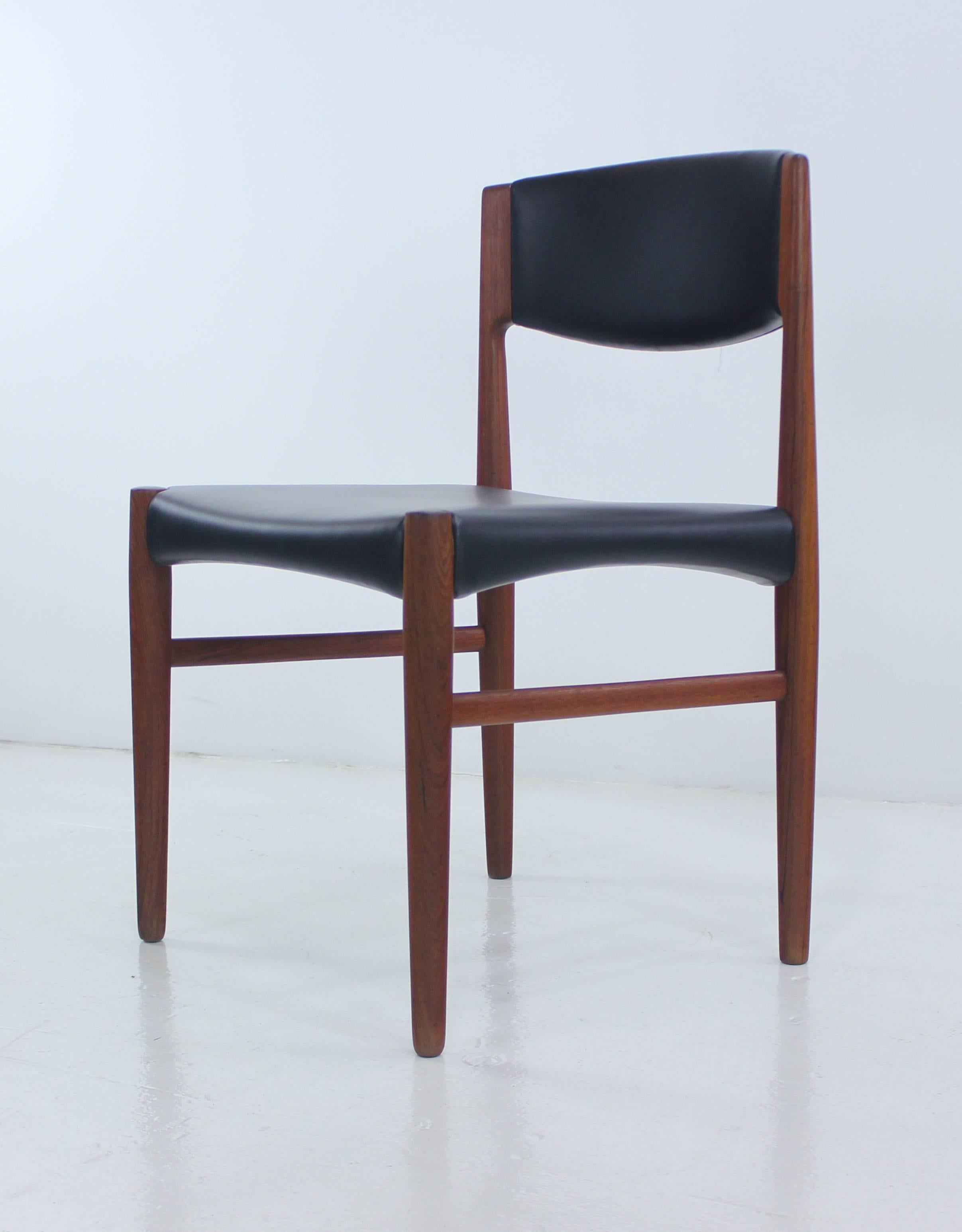 20th Century Set of Six Danish Modern Teak Dining Chairs by Glostrup Mobelfabrik For Sale