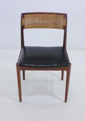 Set of Eight Distinctive Danish Modern Teak Dining Chairs Designed by Erik Worts