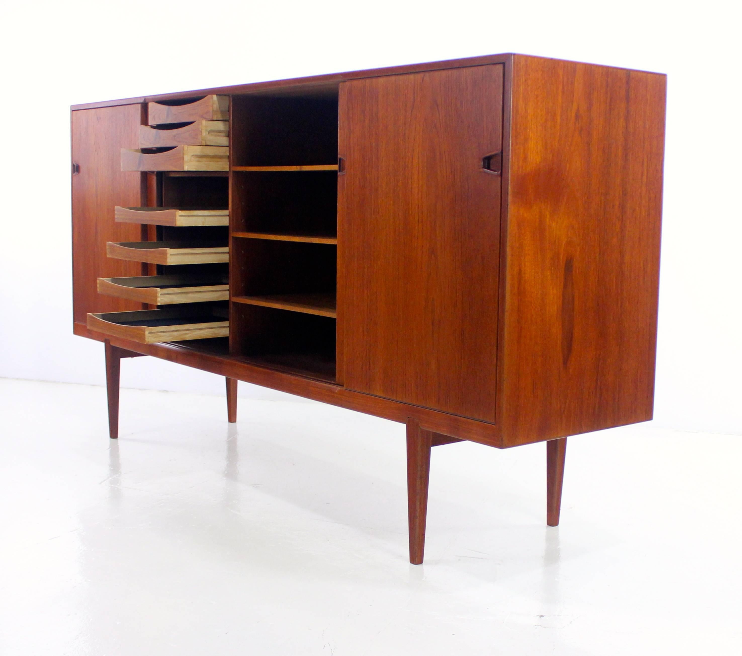 Danish Modern Teak Credenza Designed by Rosengren Hansen For Sale 1