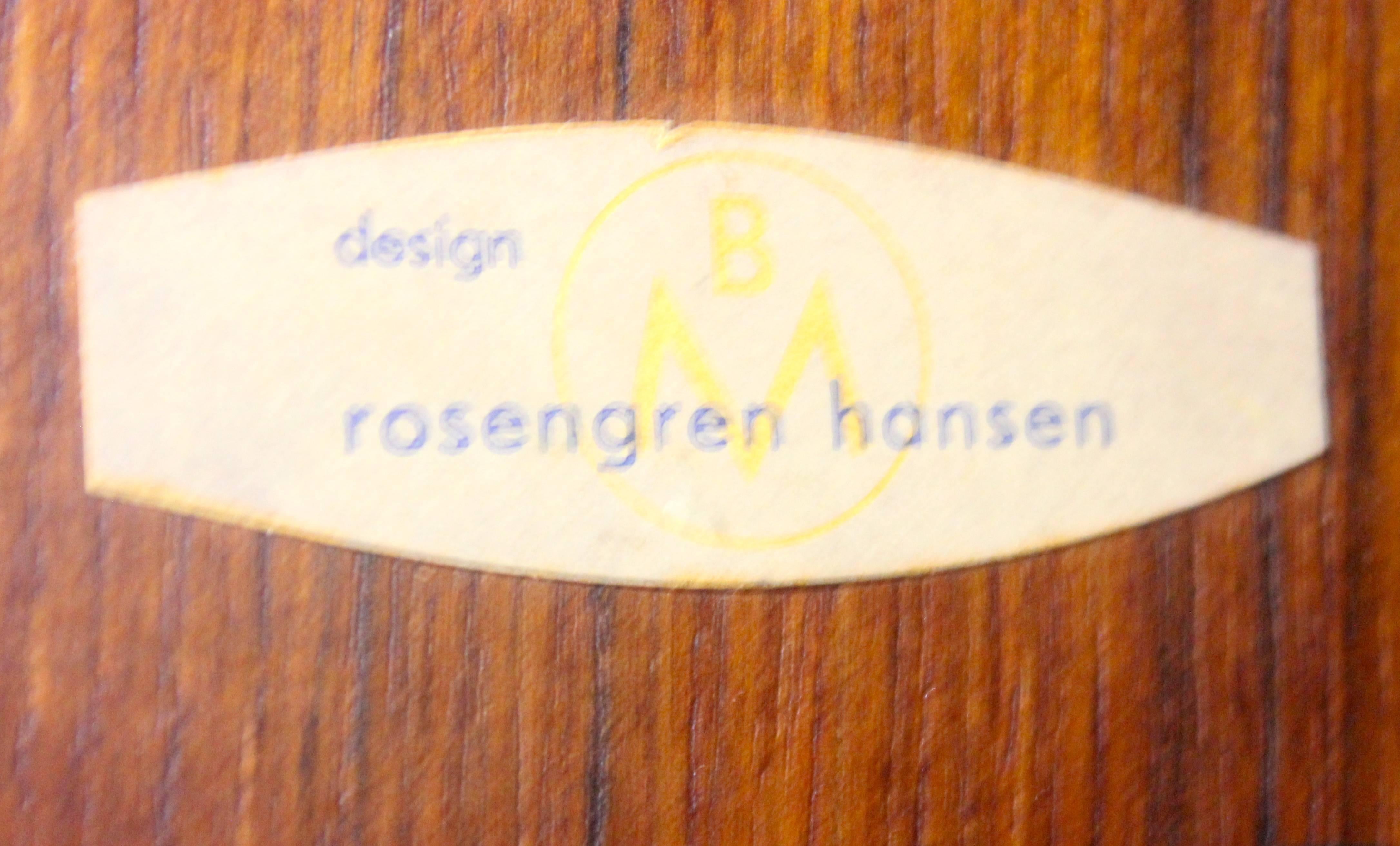 Danish Modern Teak Credenza Designed by Rosengren Hansen For Sale 5