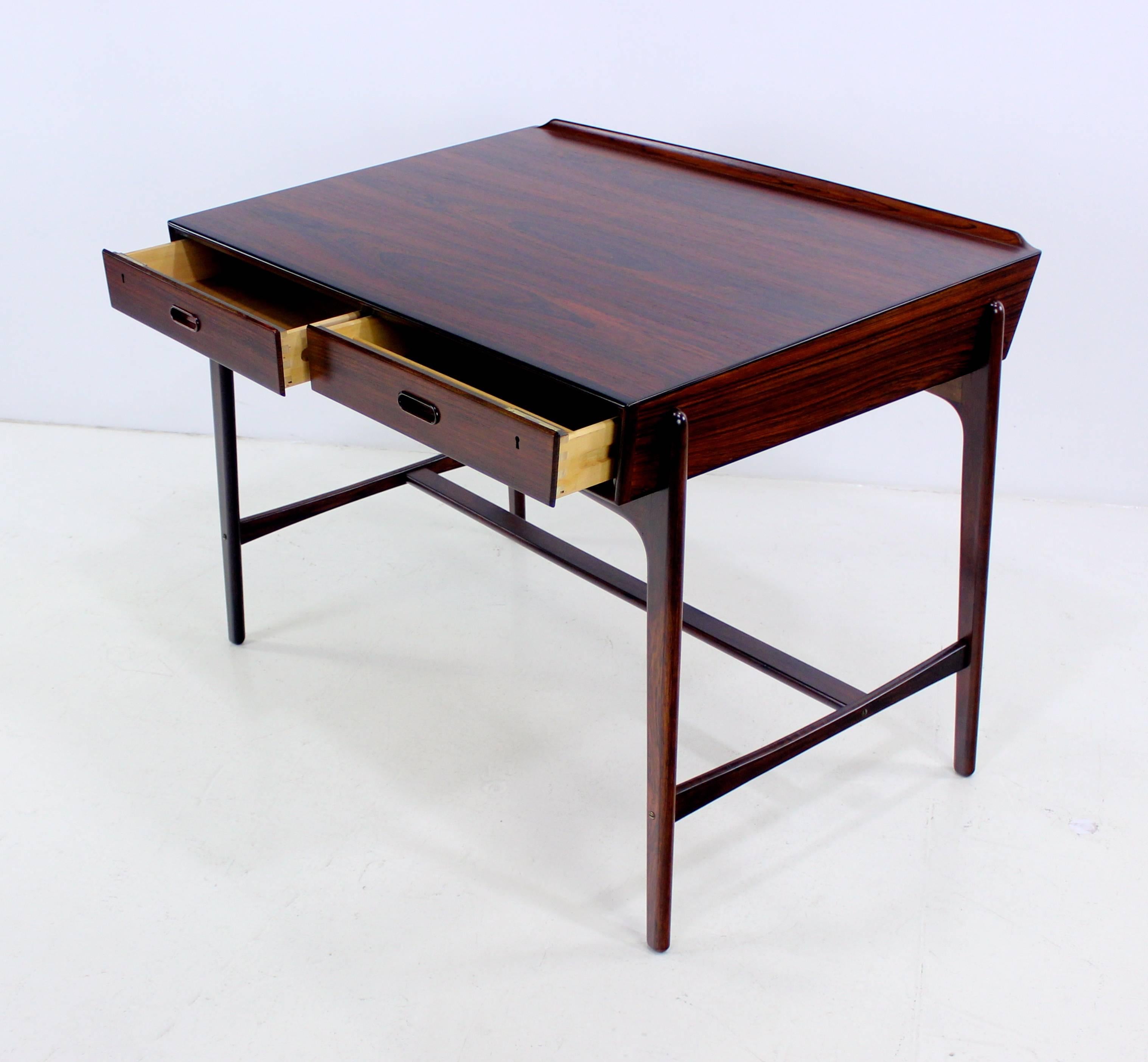Scandinavian Modern Extremely Rare Danish Modern Rosewood Desk by Svend Madsen For Sale