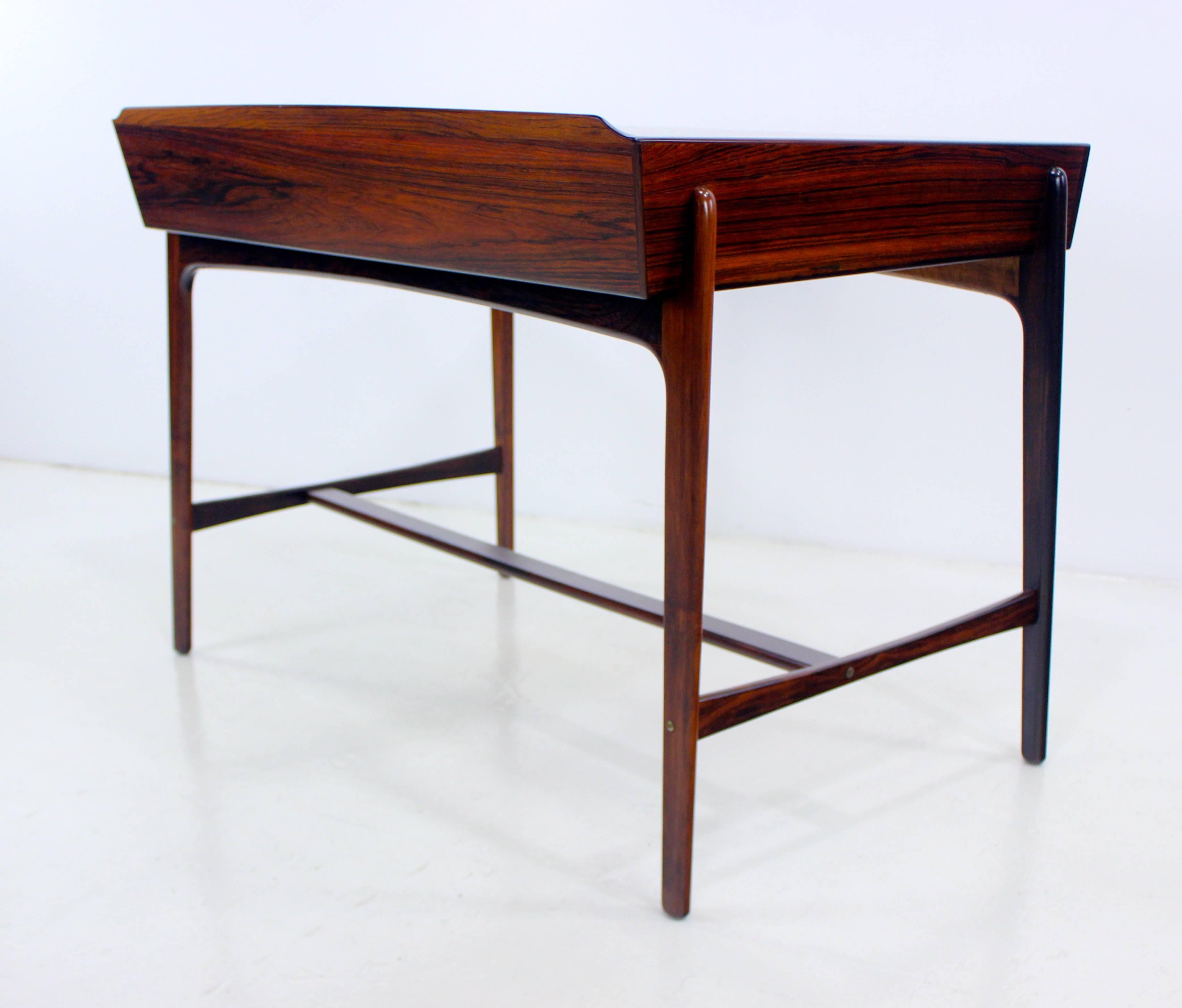 Extremely Rare Danish Modern Rosewood Desk by Svend Madsen In Excellent Condition For Sale In Portland, OR