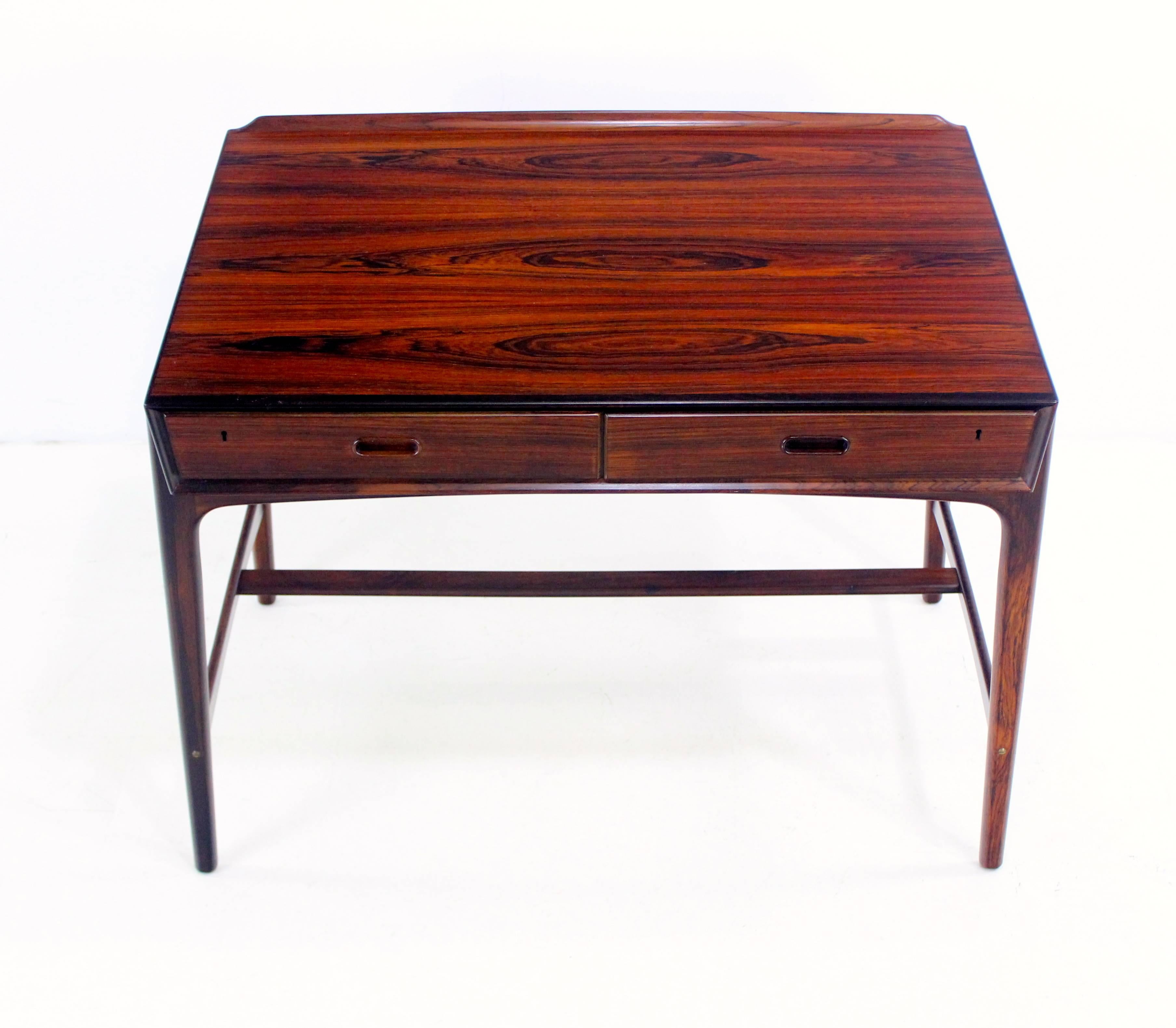 20th Century Extremely Rare Danish Modern Rosewood Desk by Svend Madsen For Sale