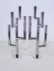 Pair of Mirror Image Hagenauer "Kaktus" Candelabra
