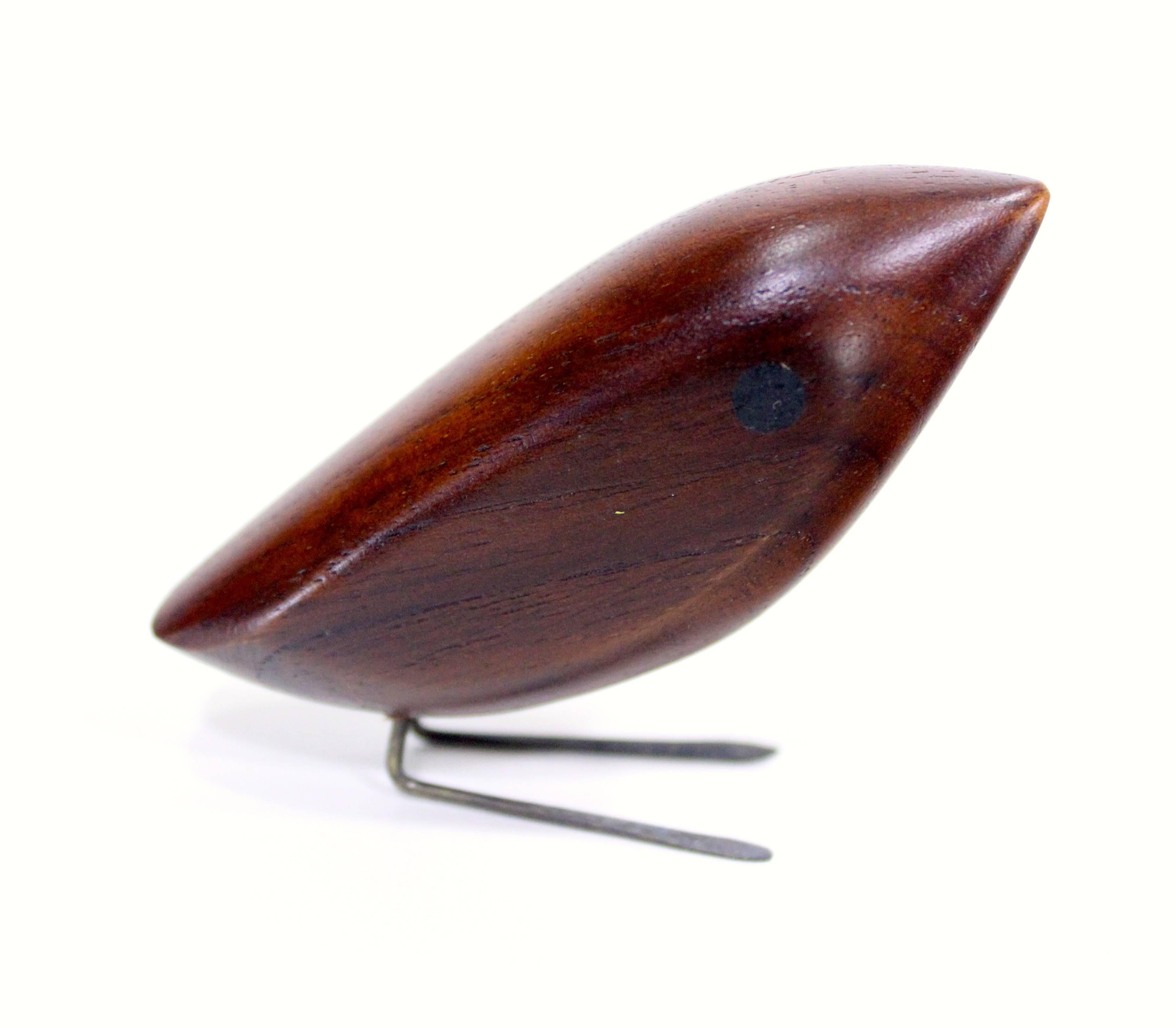 Teak Set of Six Wooden Birds by Jacob Herman