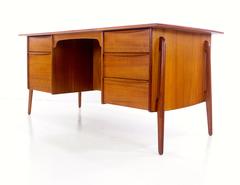 Danish Modern Teak Executive Desk Designed by Svend Madsen