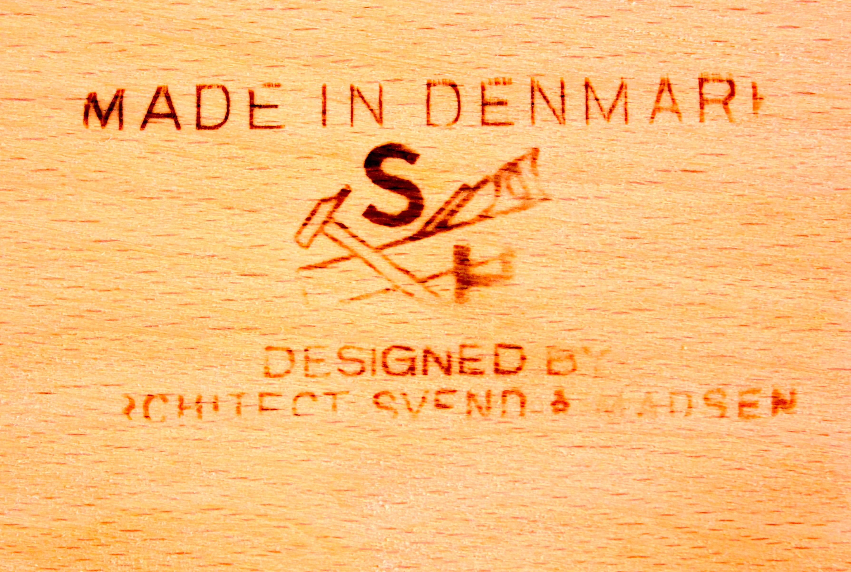 Danish Modern Teak Executive Desk Designed by Svend Madsen For Sale 3