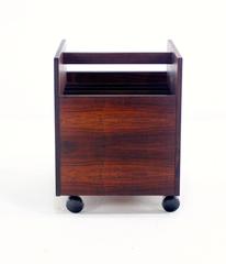 Scandinavian Modern Rosewood Media Trolley Designed by Rolf Hesland