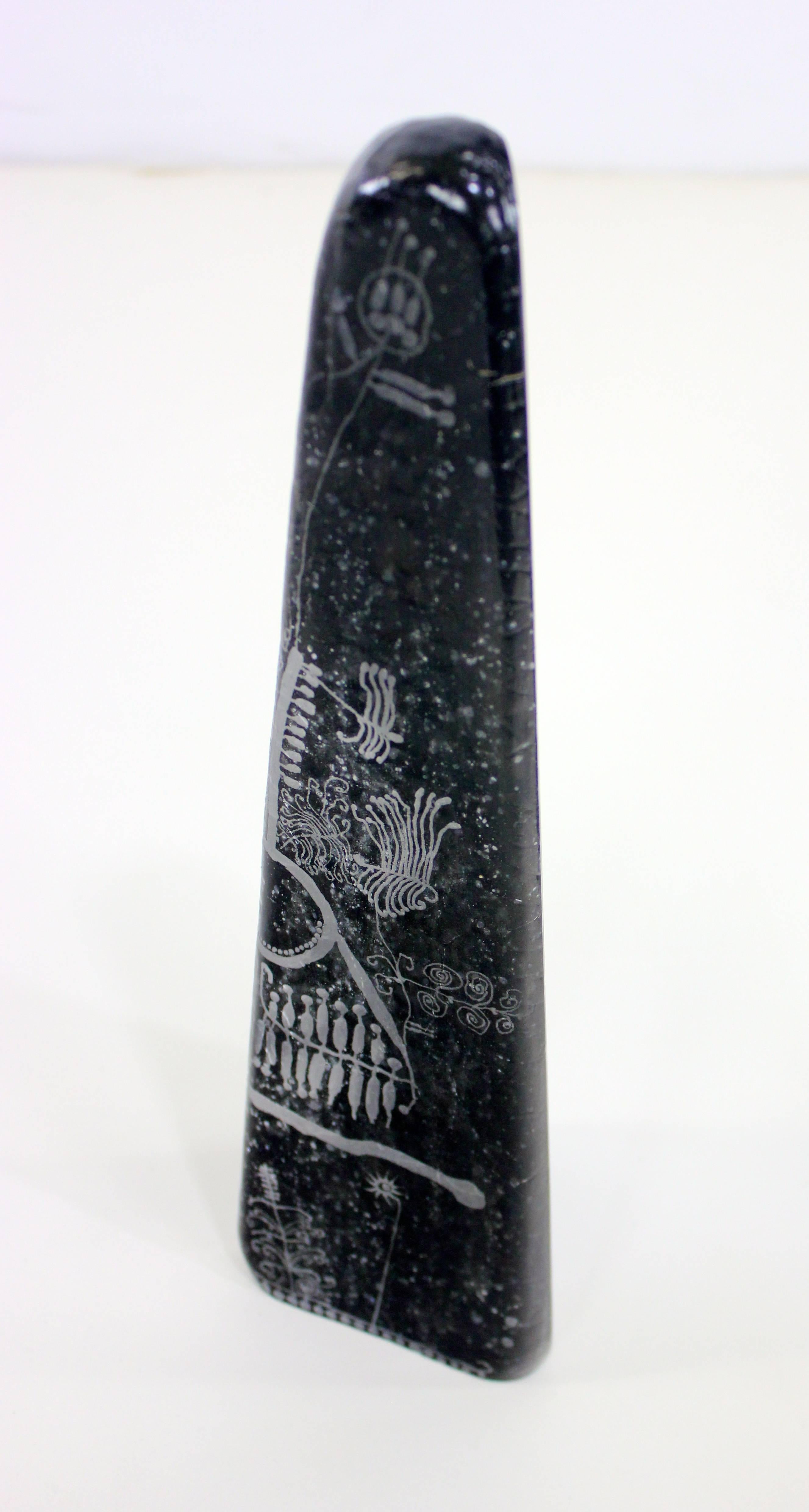 Swedish Pair of Scandinavian Modern Art Glass Obelisks by Goran Warff for Kosta For Sale