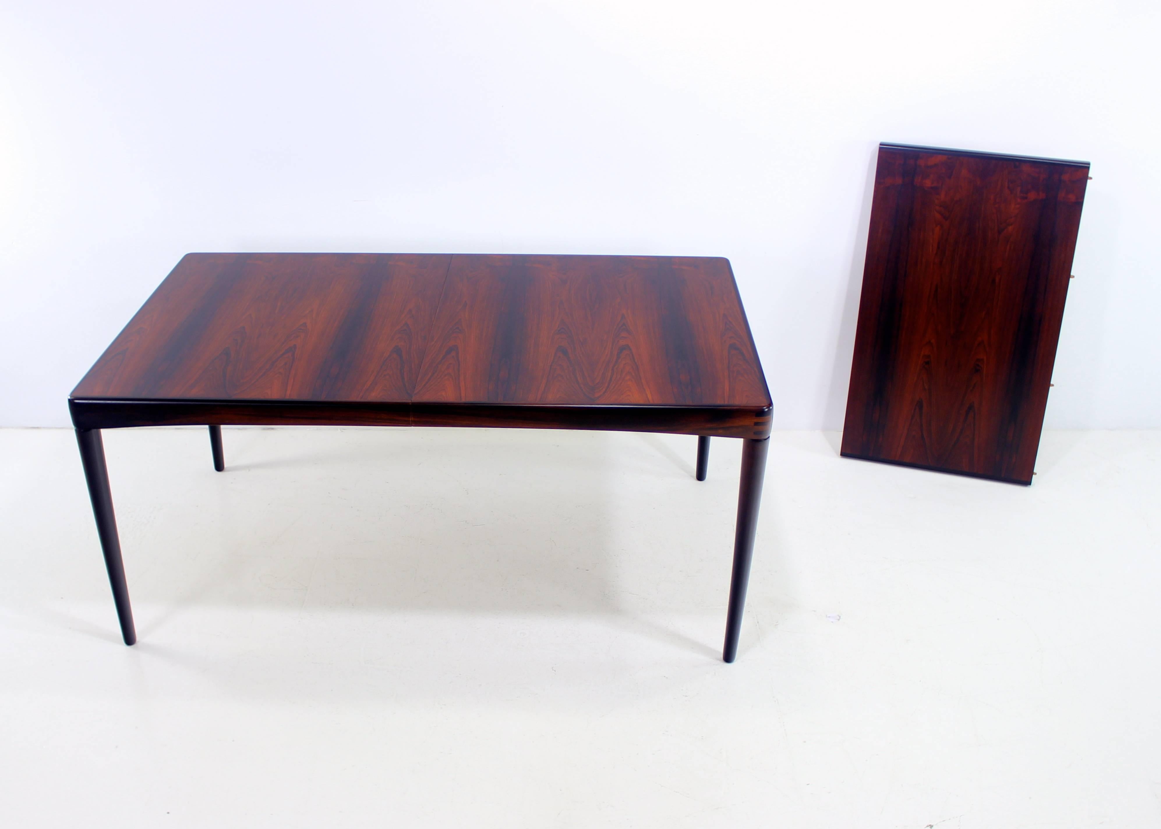 Danish Modern Rosewood Dining Table Designed by H.W. Klein In Excellent Condition In Portland, OR