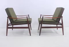 Pair of Danish Modern "Spade" Armchairs Designed by Finn Juhl