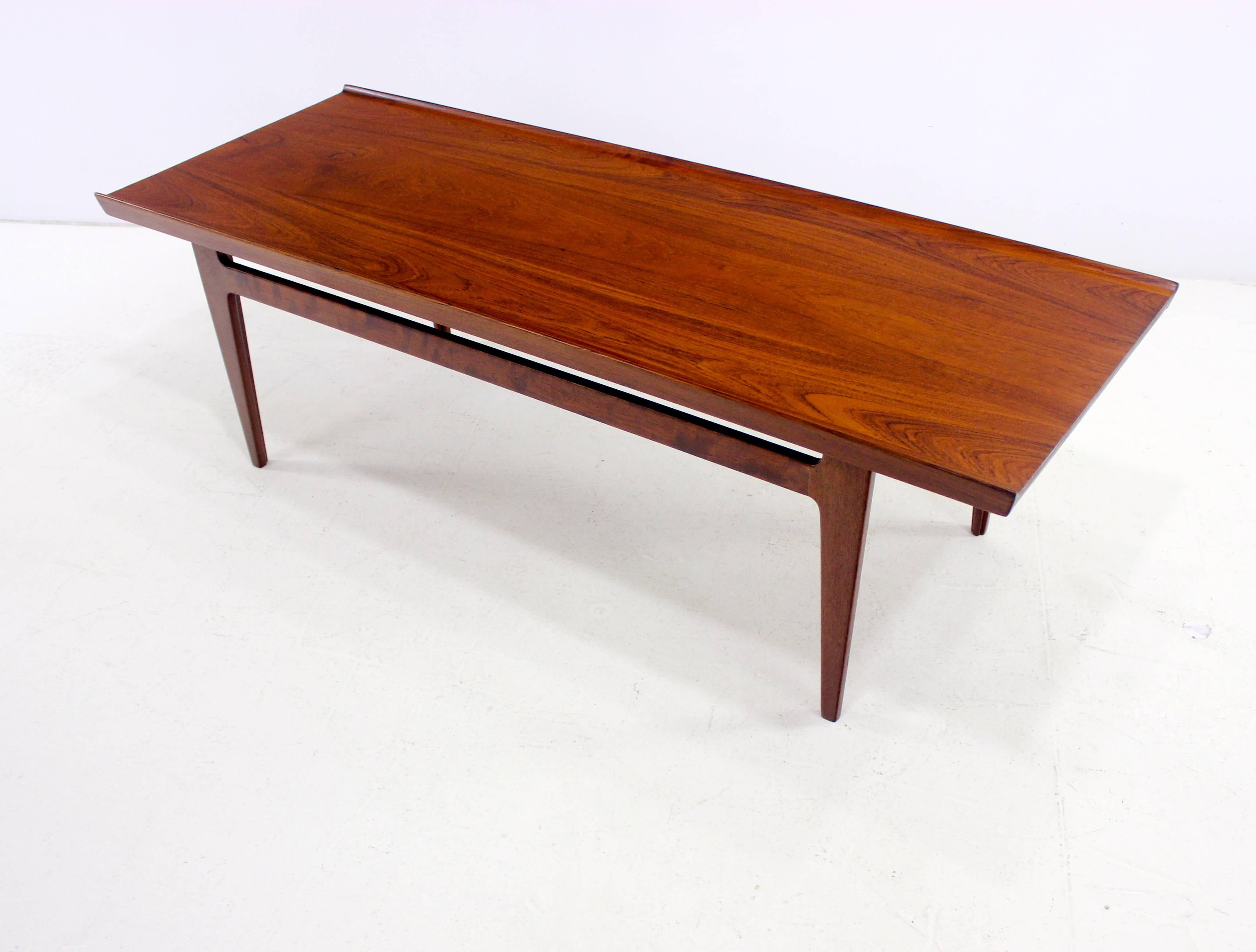 Scandinavian Modern Danish Modern Solid Teak Three-Piece Table Set Designed by Finn Juhl For Sale